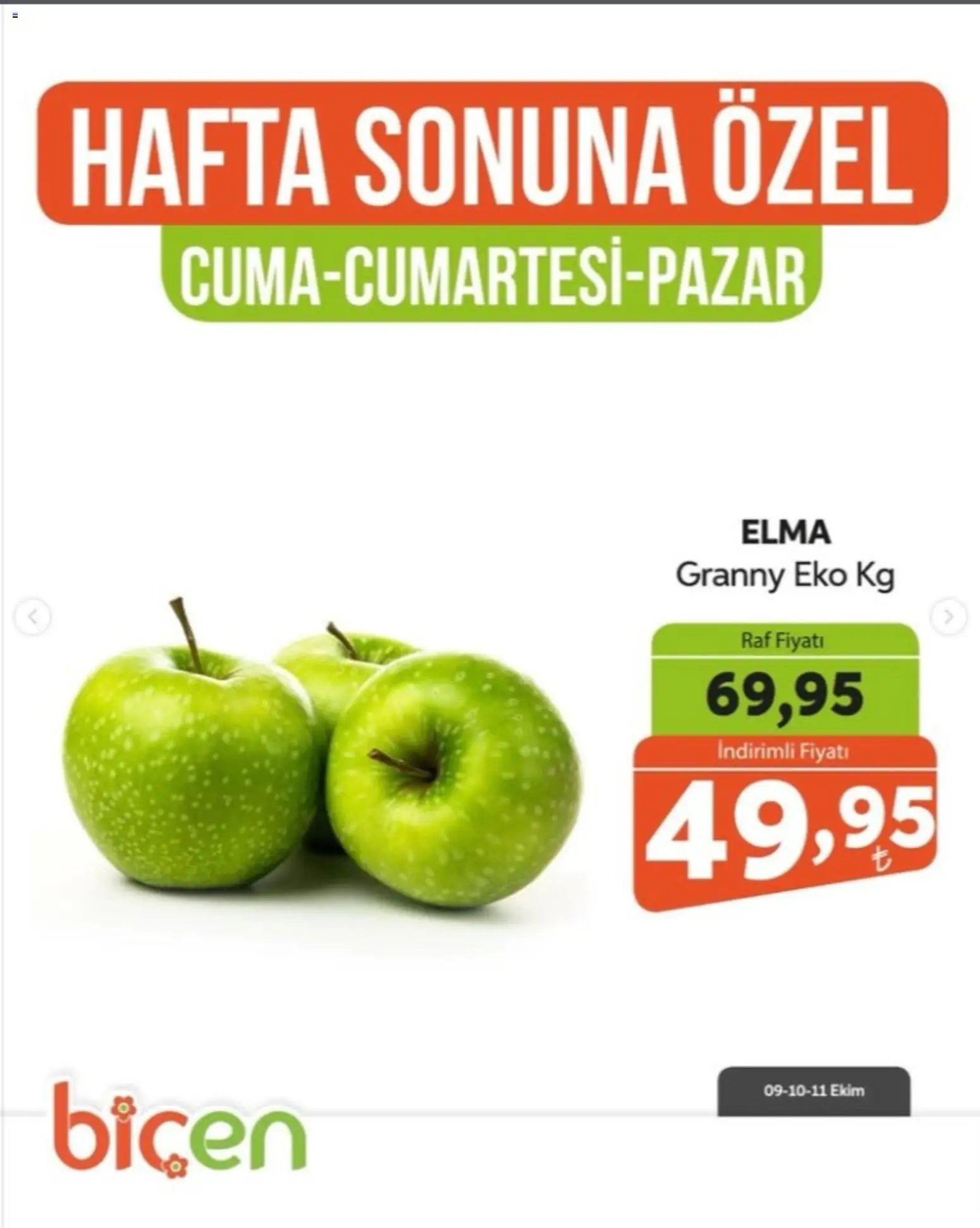 Biçen Market - Hafta Sonuna Özel - Meyve İndirimi