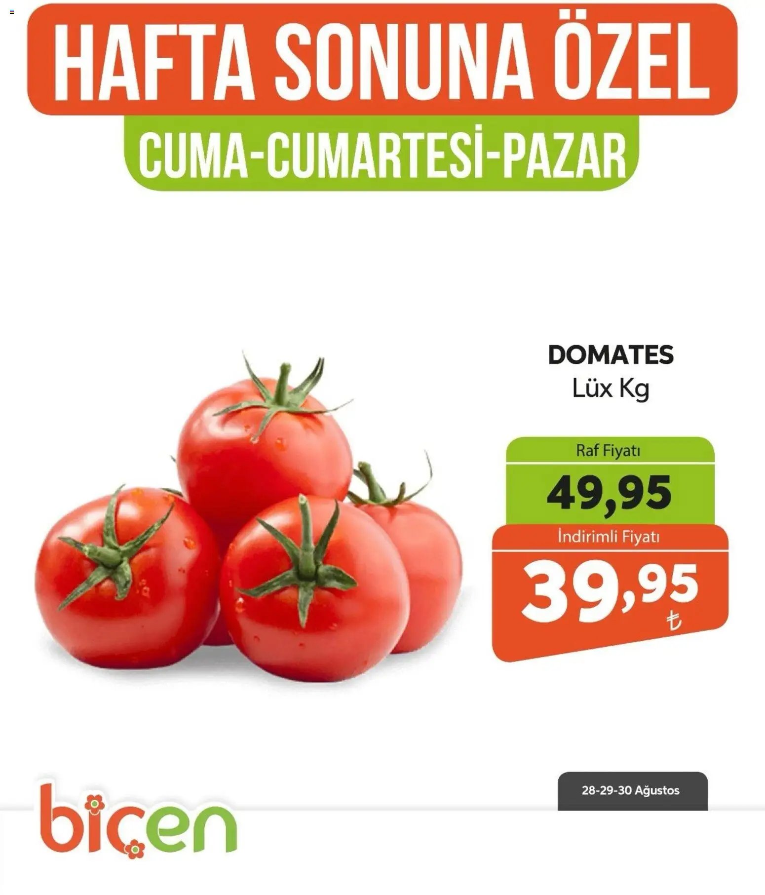 Biçen Market - Hafta Sonuna Özel - Sebze İndirimi