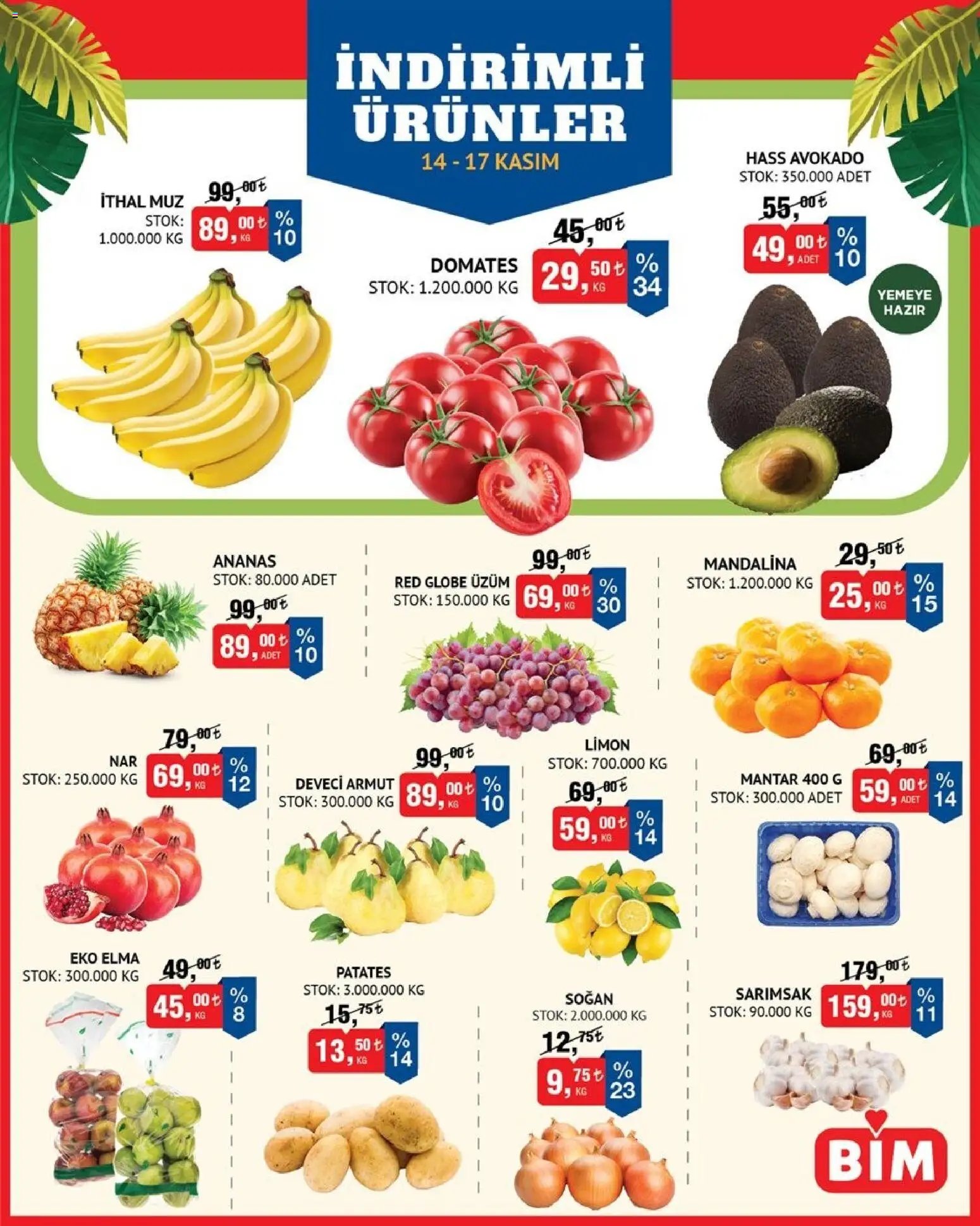 BİM Meyve Sebze
