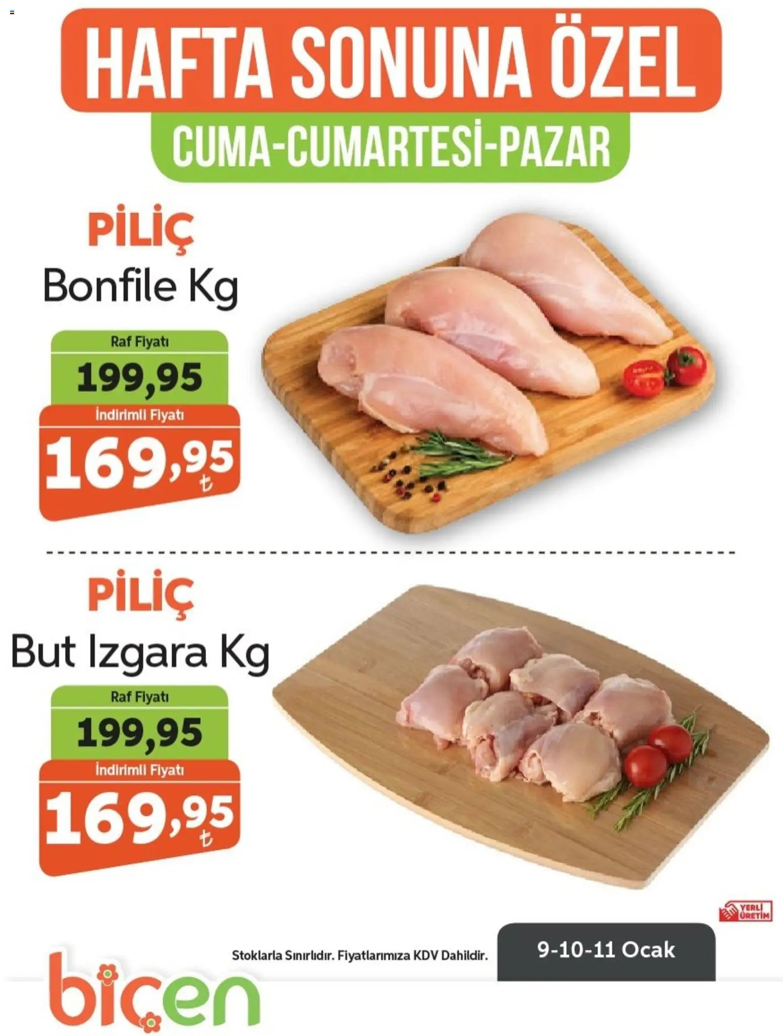 Biçen Market Hafta Sonuna Özel - Piliç Ürünleri 