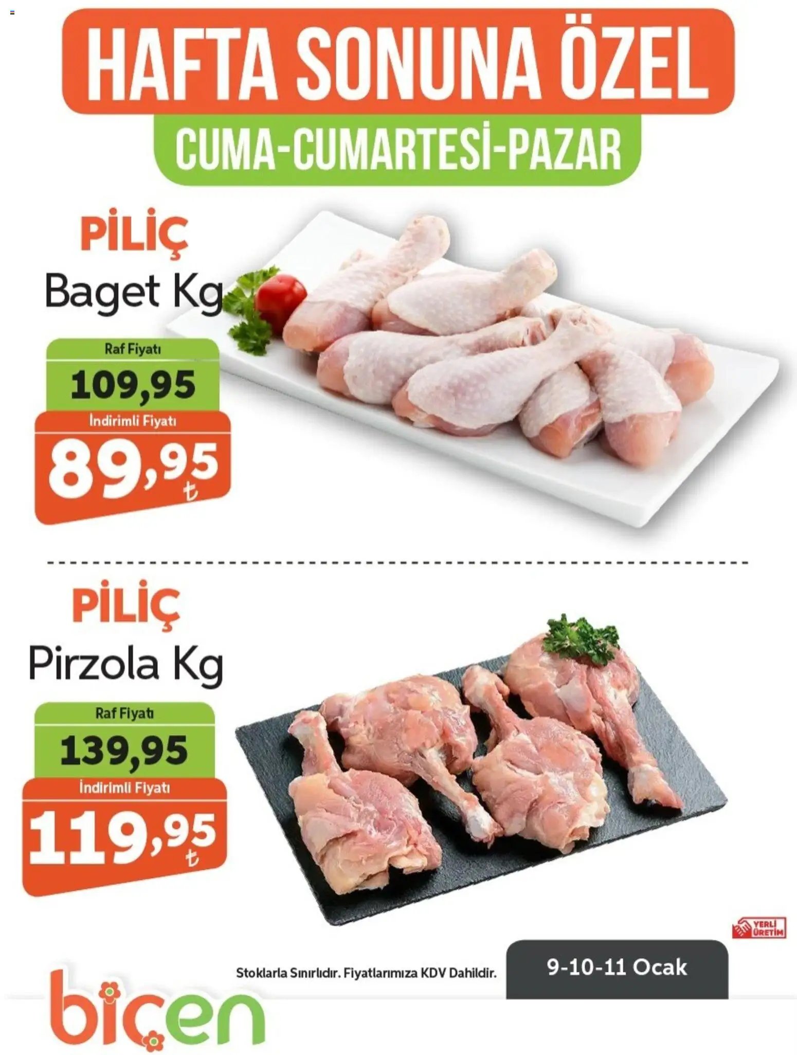 Biçen Market Hafta Sonuna Özel - Piliç Ürünleri 