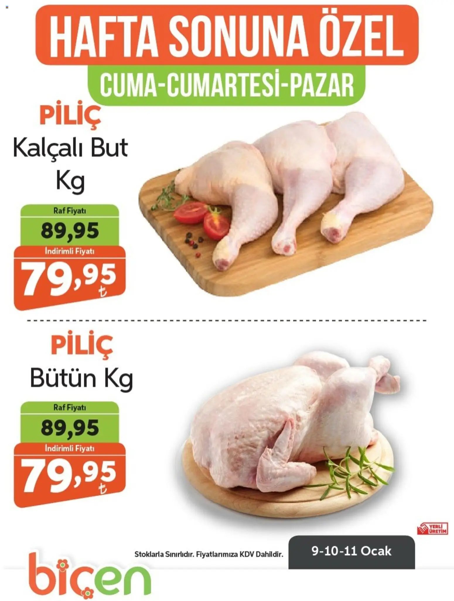 Biçen Market Hafta Sonuna Özel - Piliç Ürünleri 