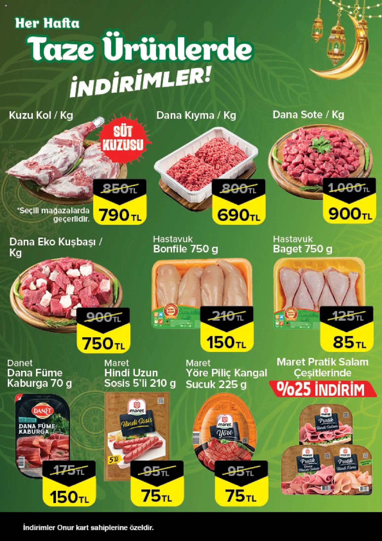 Onur Market Taze Ürünlerde İndirimler - Bursa