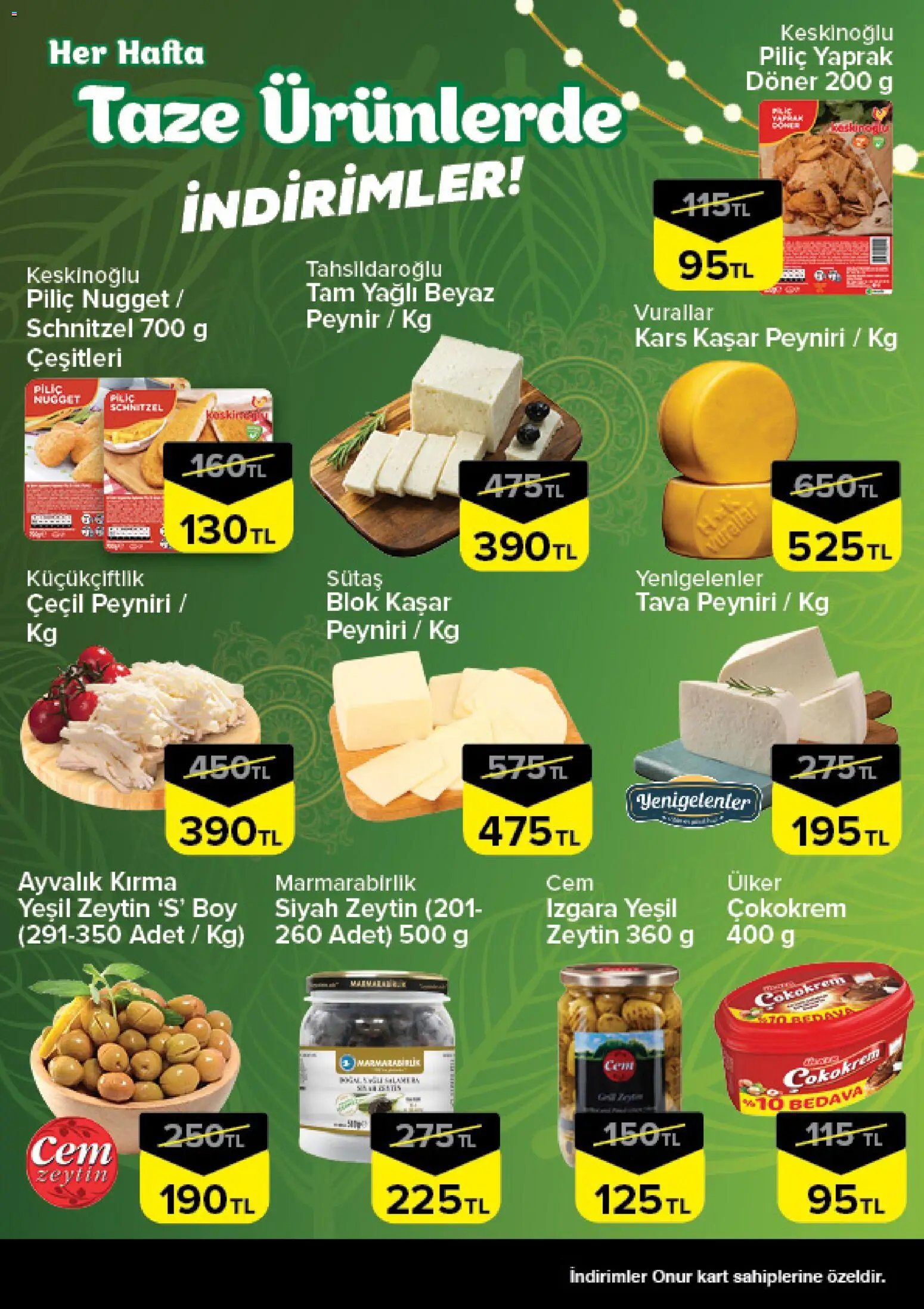 Onur Market Taze Ürünlerde İndirimler - Bursa