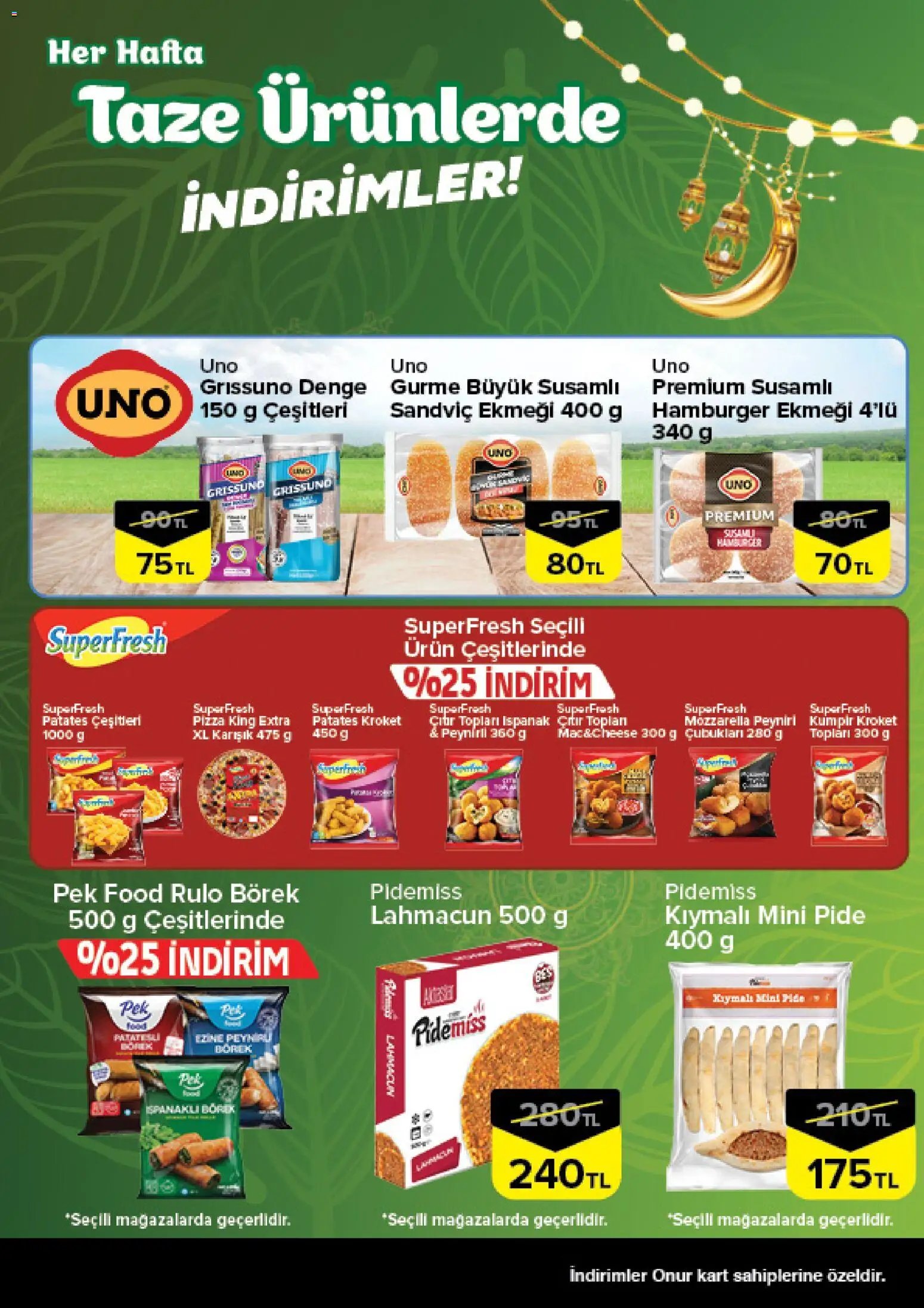 Onur Market Taze Ürünlerde İndirimler - Bursa