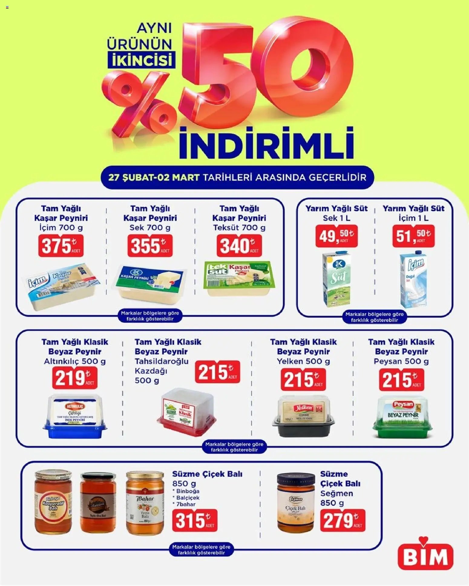 BİM - İkinci Ürüne %50 İndirim