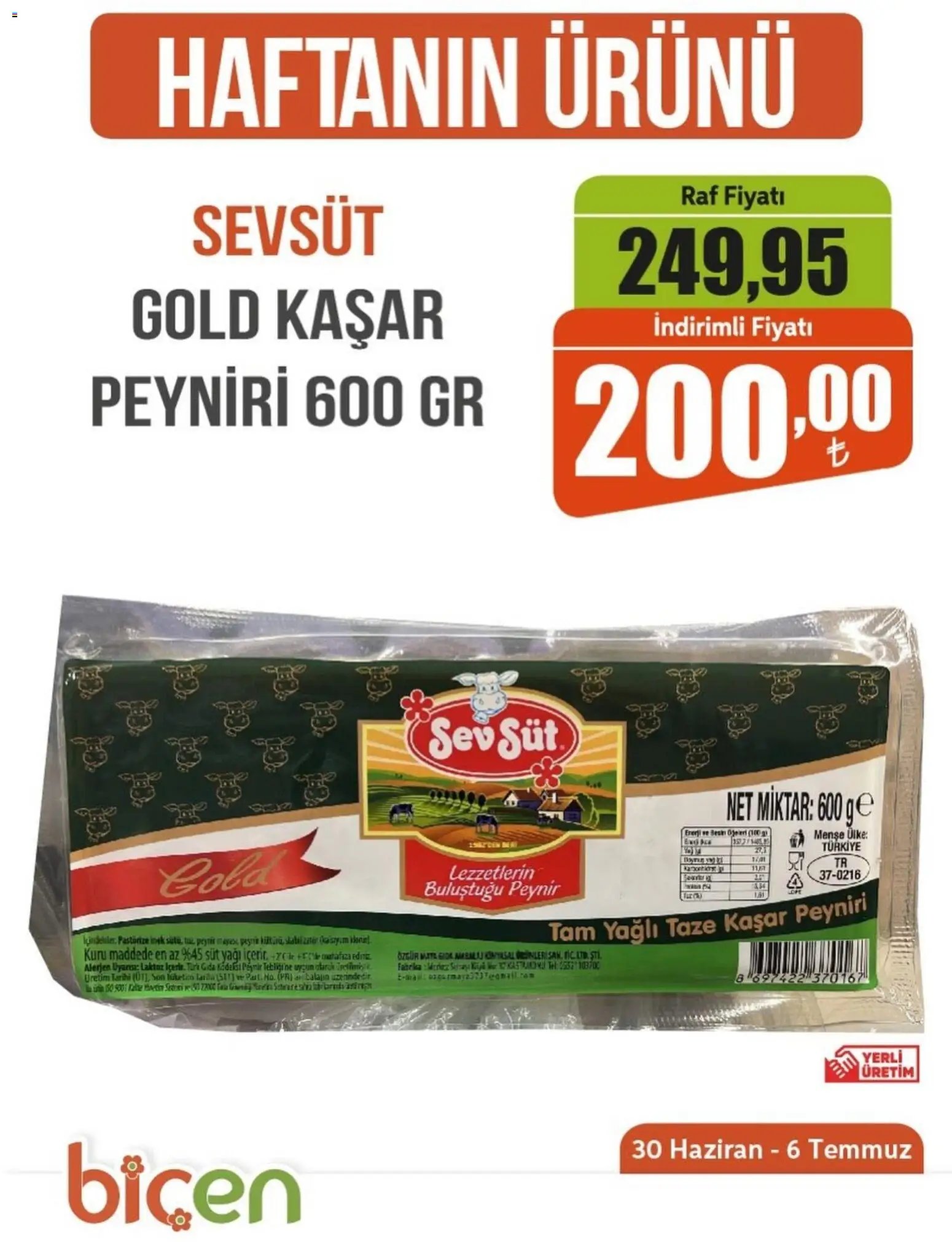 Biçen Market - Haftanın Ürünü