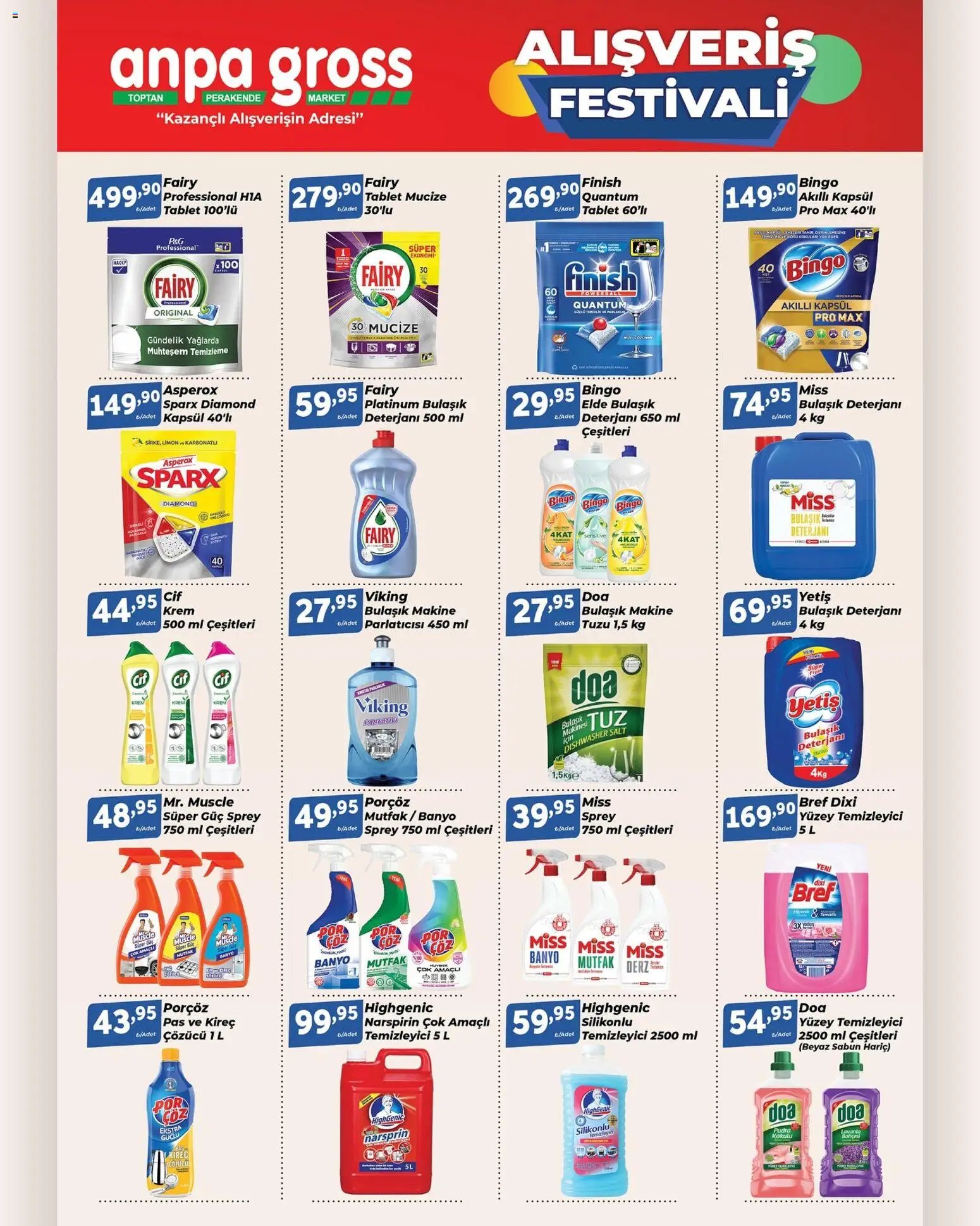 Anpa Gross Temizlikten hijyene, kişisel bakımdan konfora