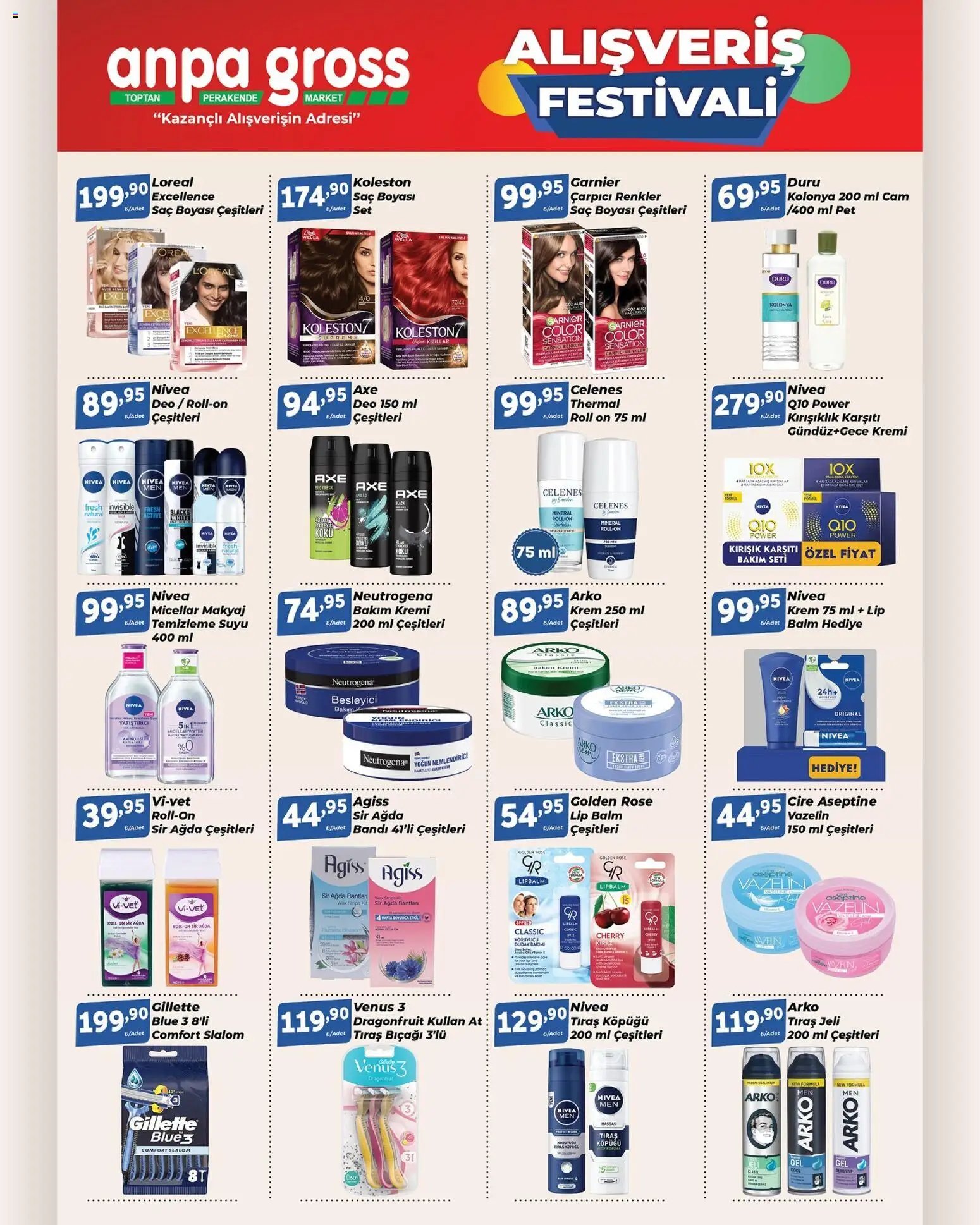 Anpa Gross Temizlikten hijyene, kişisel bakımdan konfora