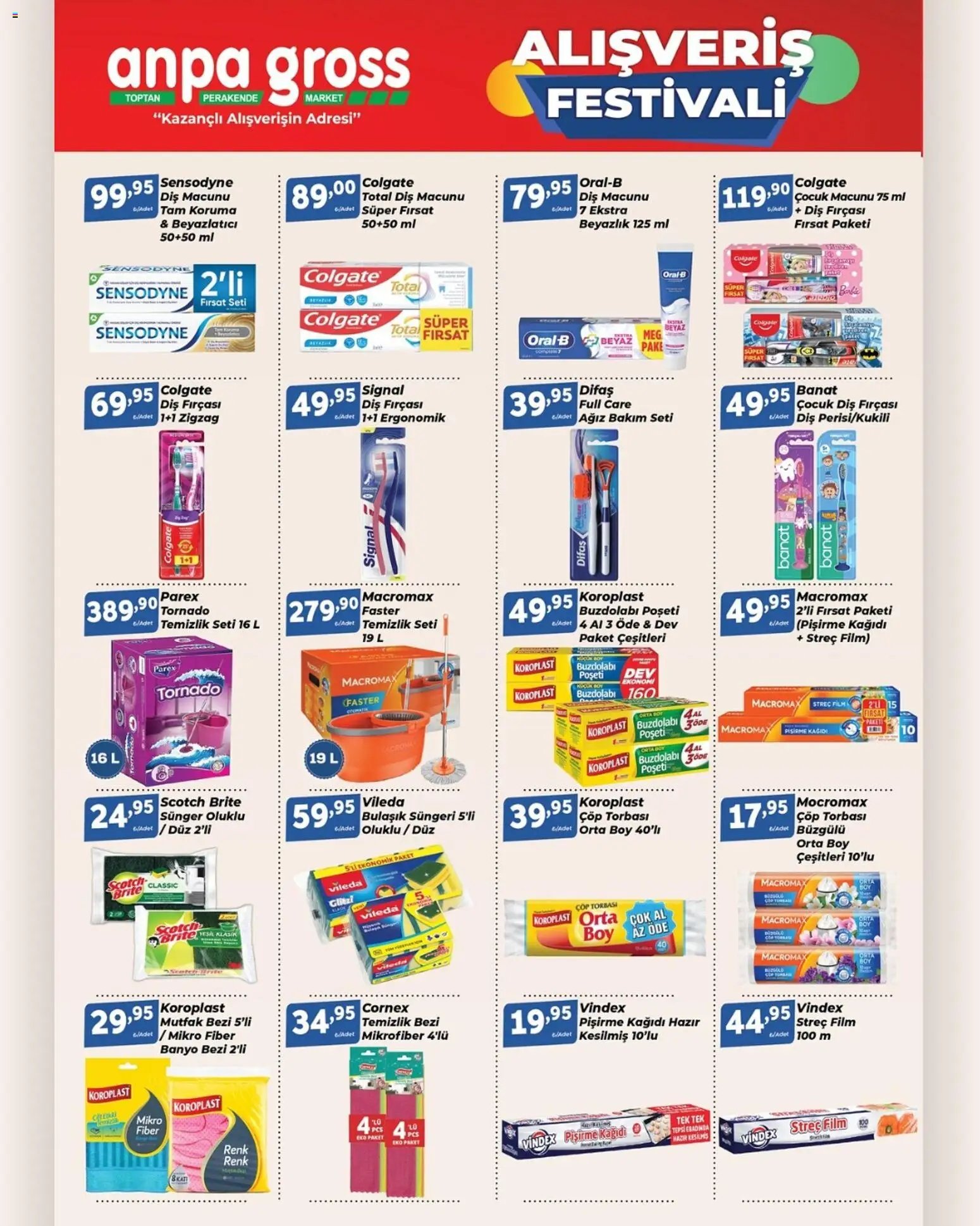 Anpa Gross Temizlikten hijyene, kişisel bakımdan konfora