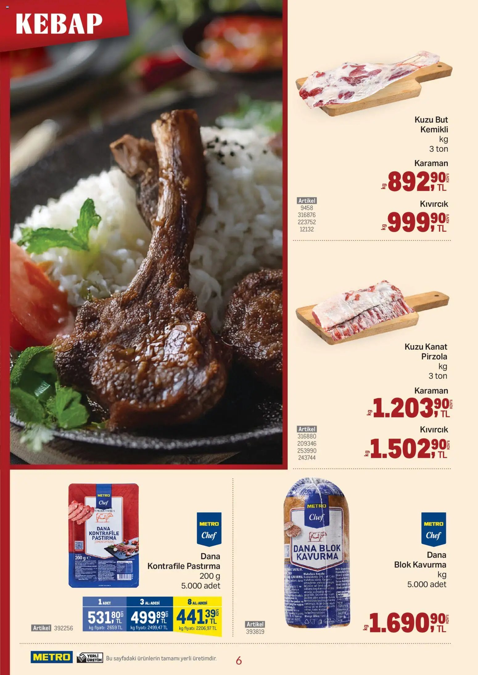 Metro - Kebap Kataloğu