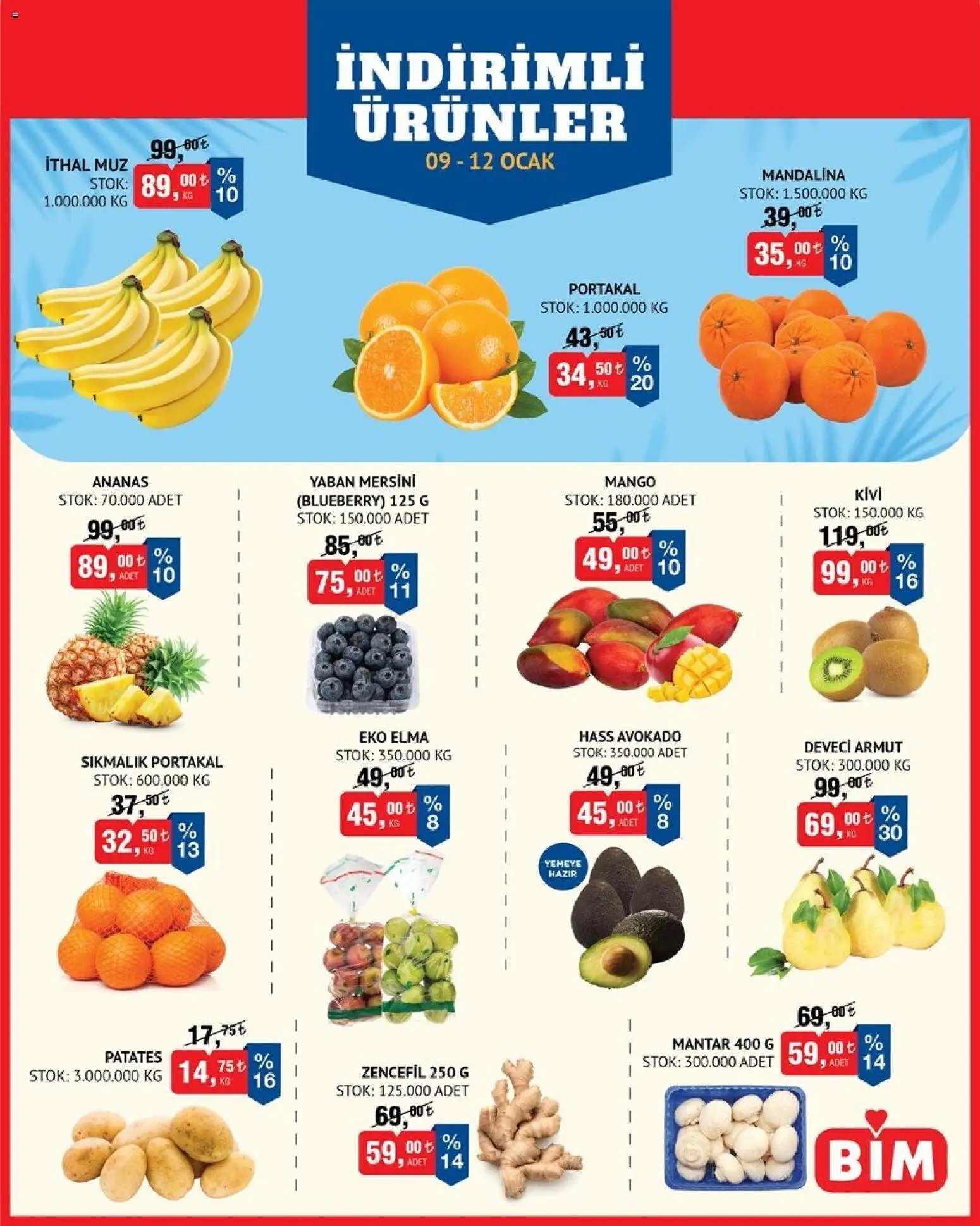 BİM - Meyve-Sebze, İndirim