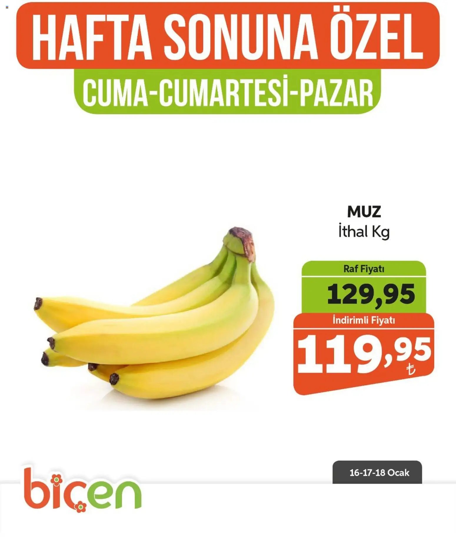 Biçen Market Hafta Sonuna Özel - Meyve İndirimi