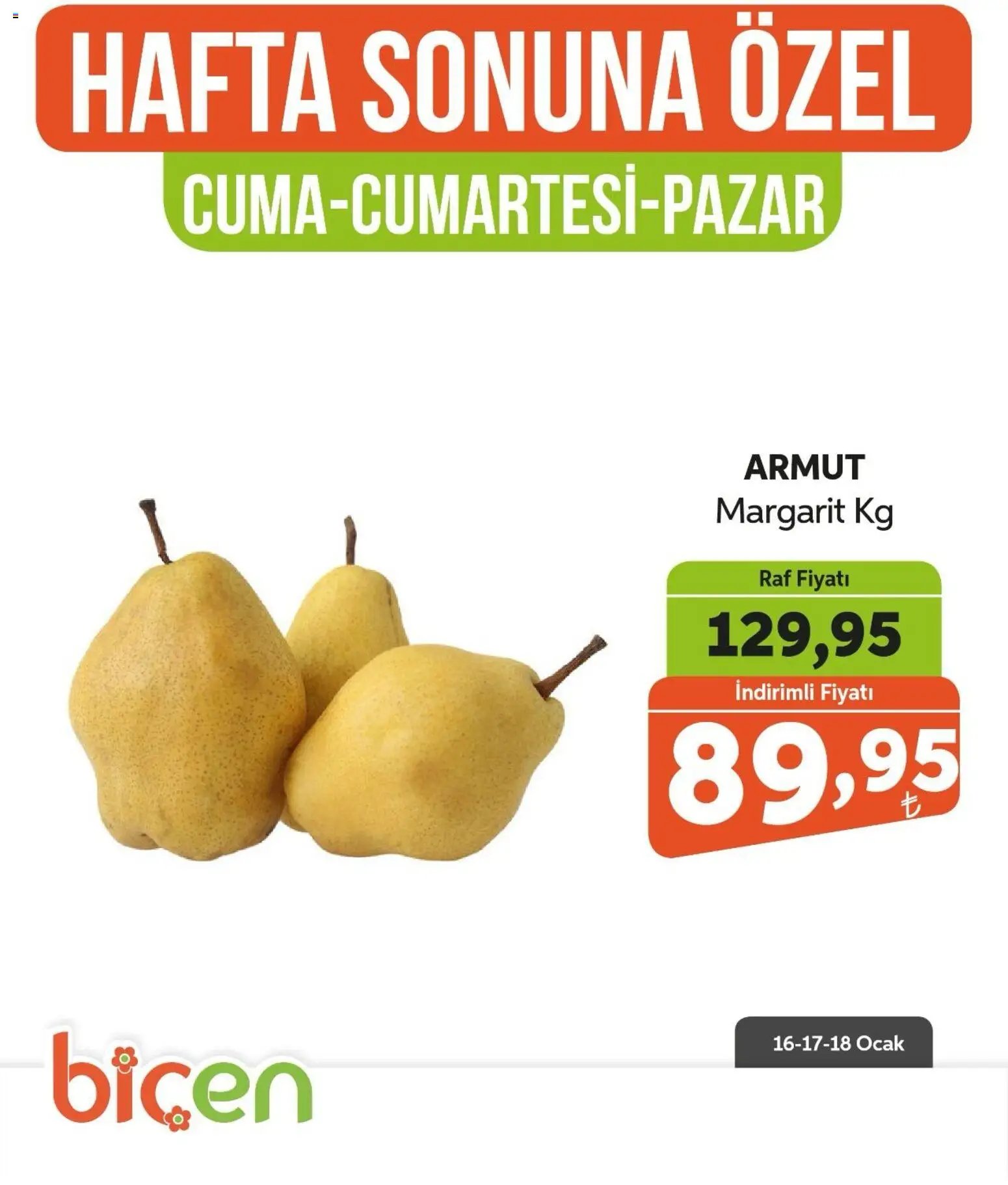 Biçen Market Hafta Sonuna Özel - Meyve İndirimi