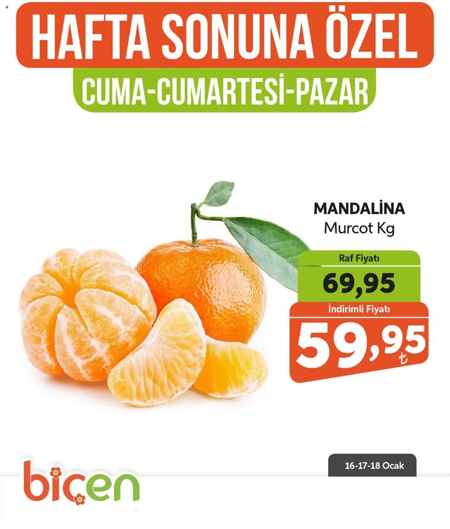 Biçen Market Hafta Sonuna Özel - Meyve İndirimi