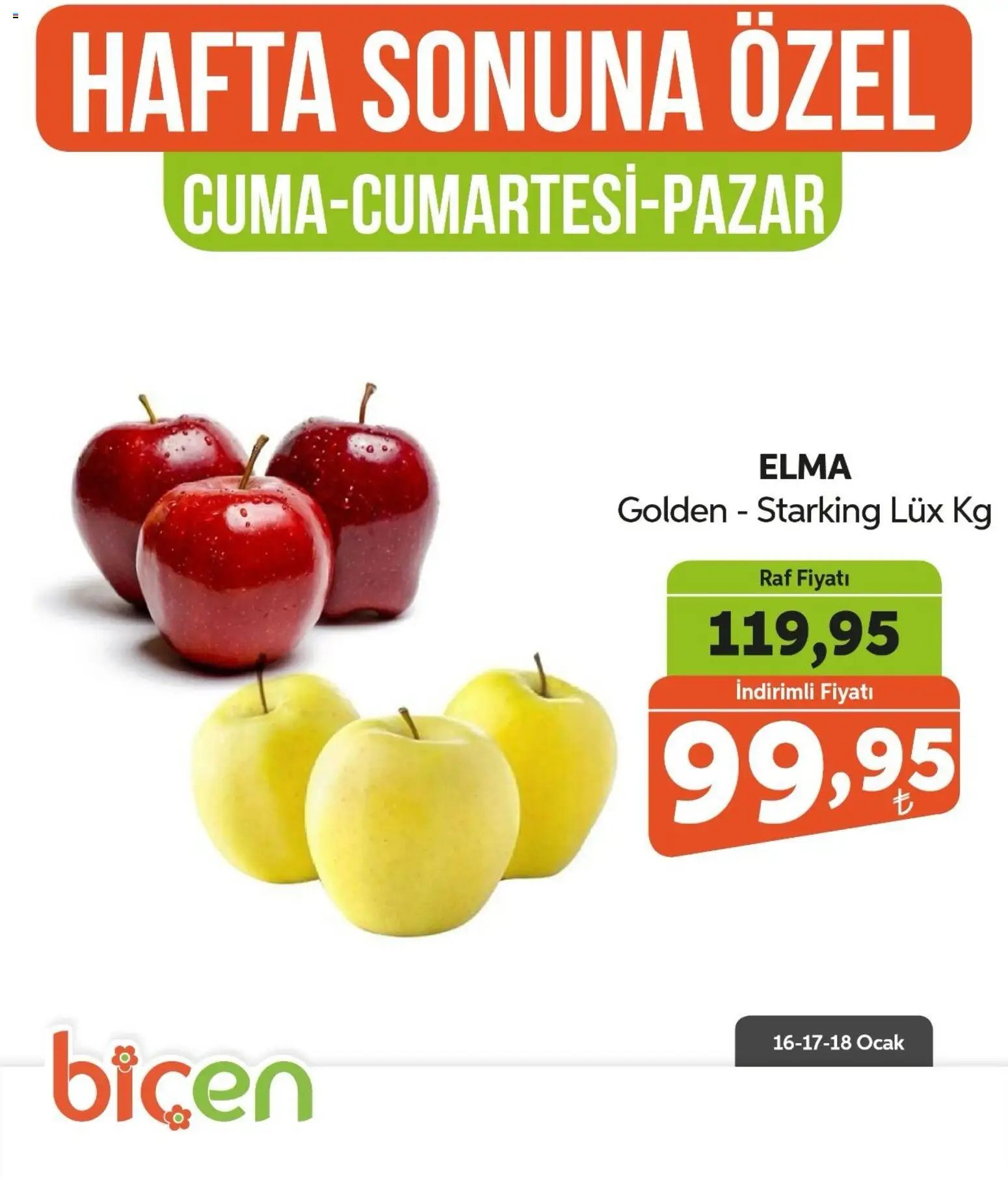 Biçen Market Hafta Sonuna Özel - Meyve İndirimi