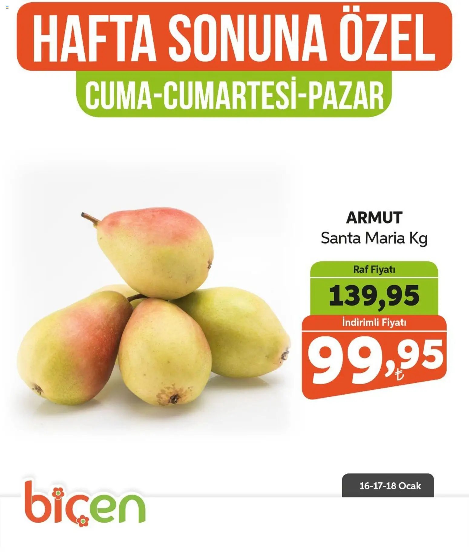 Biçen Market Hafta Sonuna Özel - Meyve İndirimi