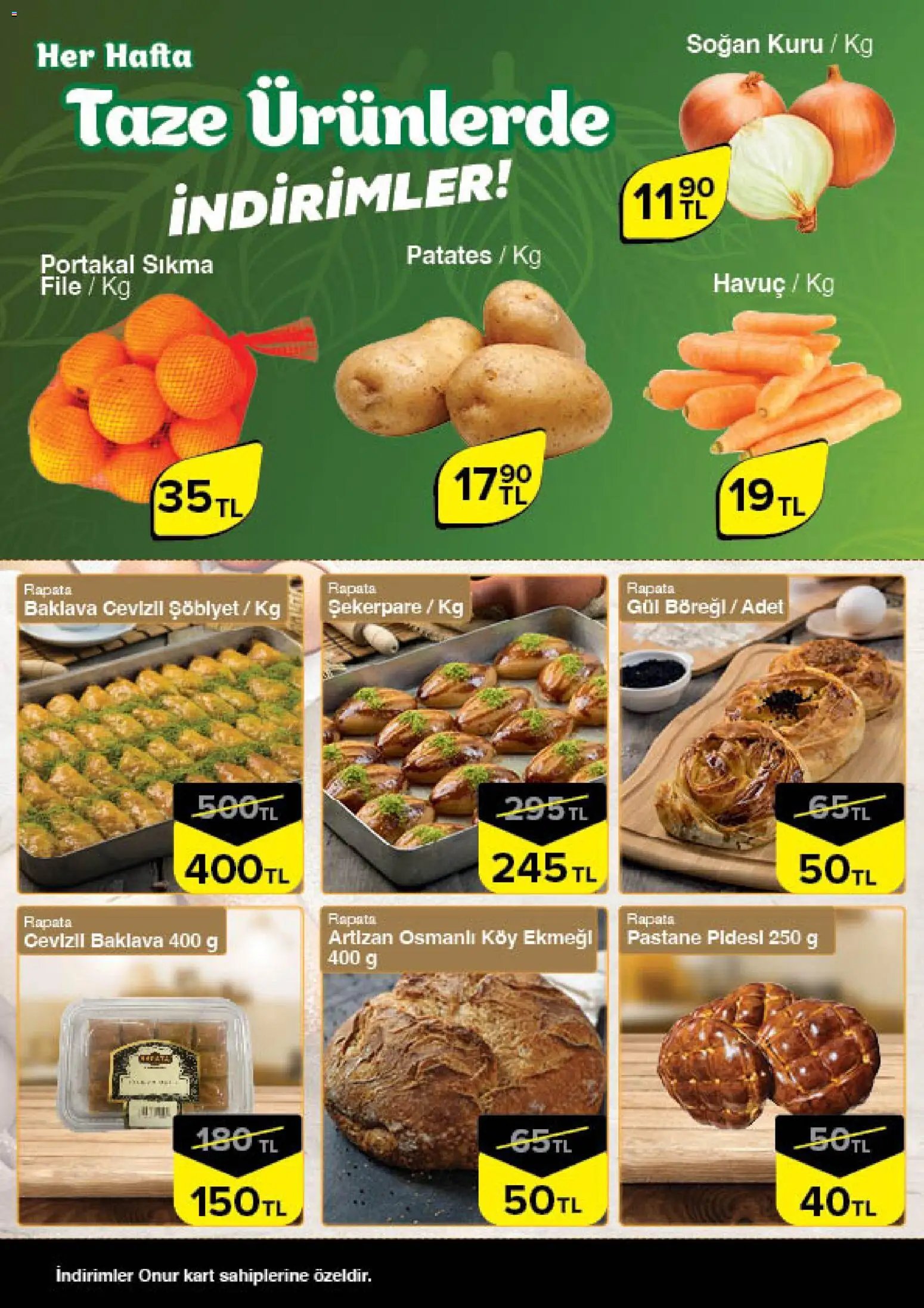 Onur Market Taze Ürünlerde İndirimler - İstanbul