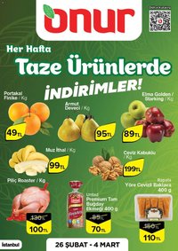Onur Market Taze Ürünlerde İndirimler - İstanbul