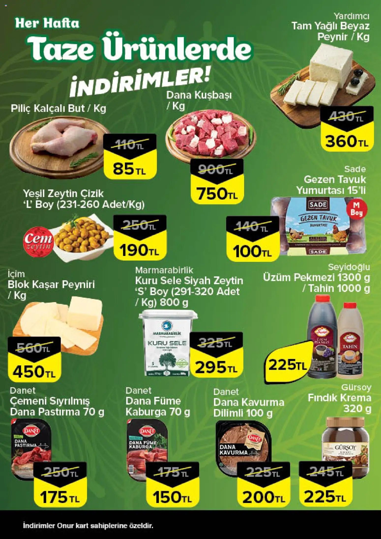 Onur Market Taze Ürünlerde İndirimler - Trakya