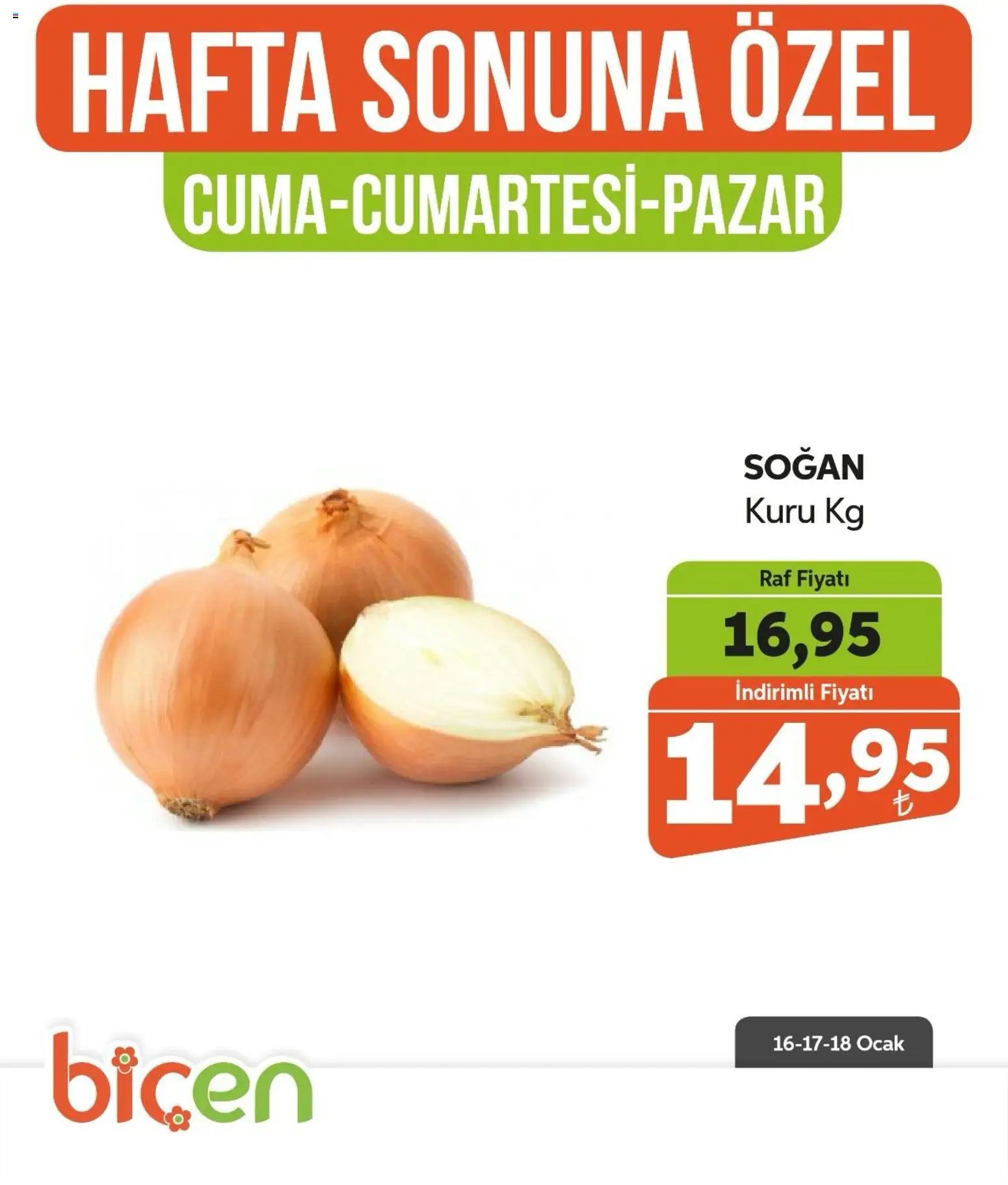 Biçen Market Hafta Sonuna Özel - Sebze İndirimi
