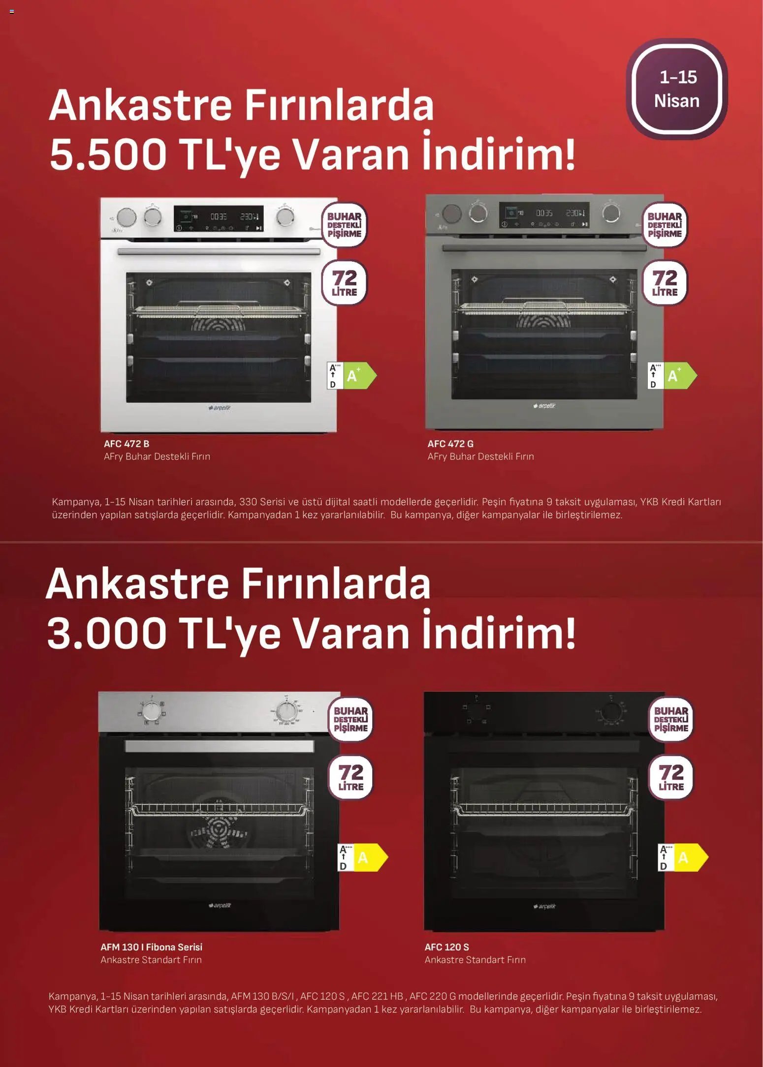 Arçelik - Ankastre Kataloğu