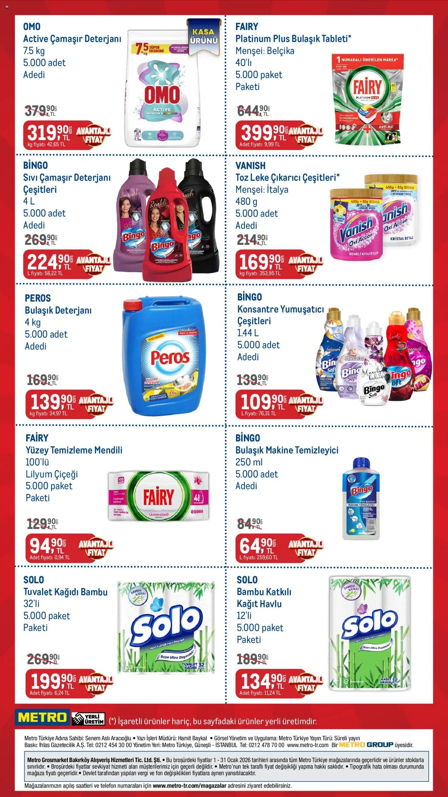 Metro - Kişisel Bakım ve Temizlik Ürünleri