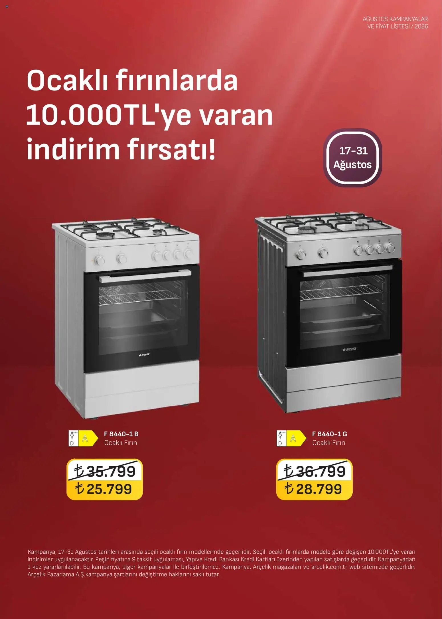 Arçelik - Ankastre Kataloğu