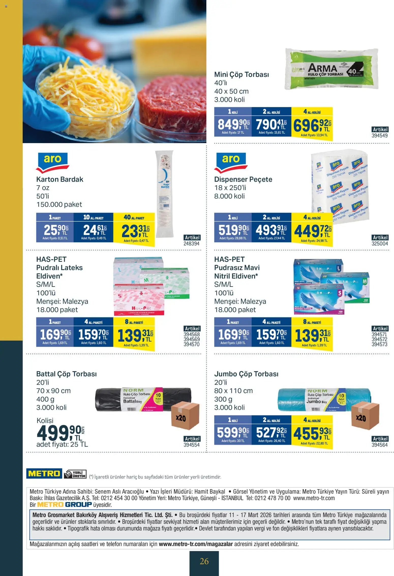 Metro - Kurum ve İşletme Mutfakları