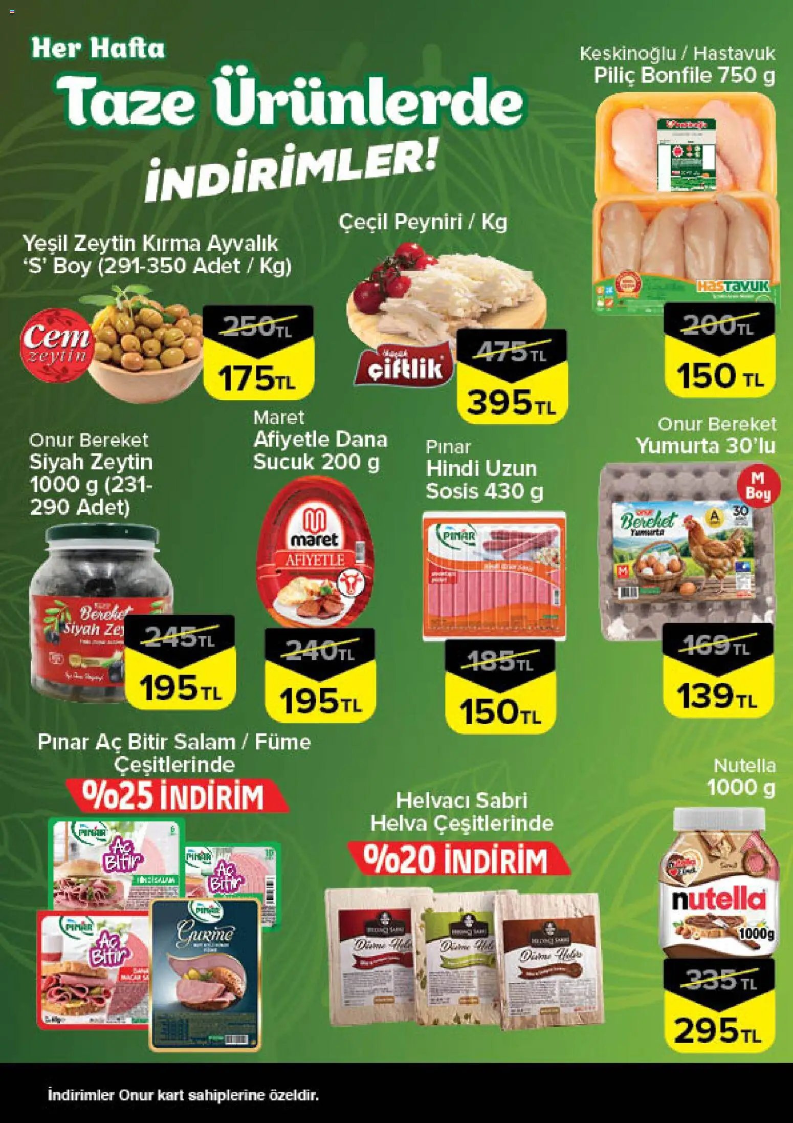 Onur Market - Taze Ürünlerde İndirimler - Bursa