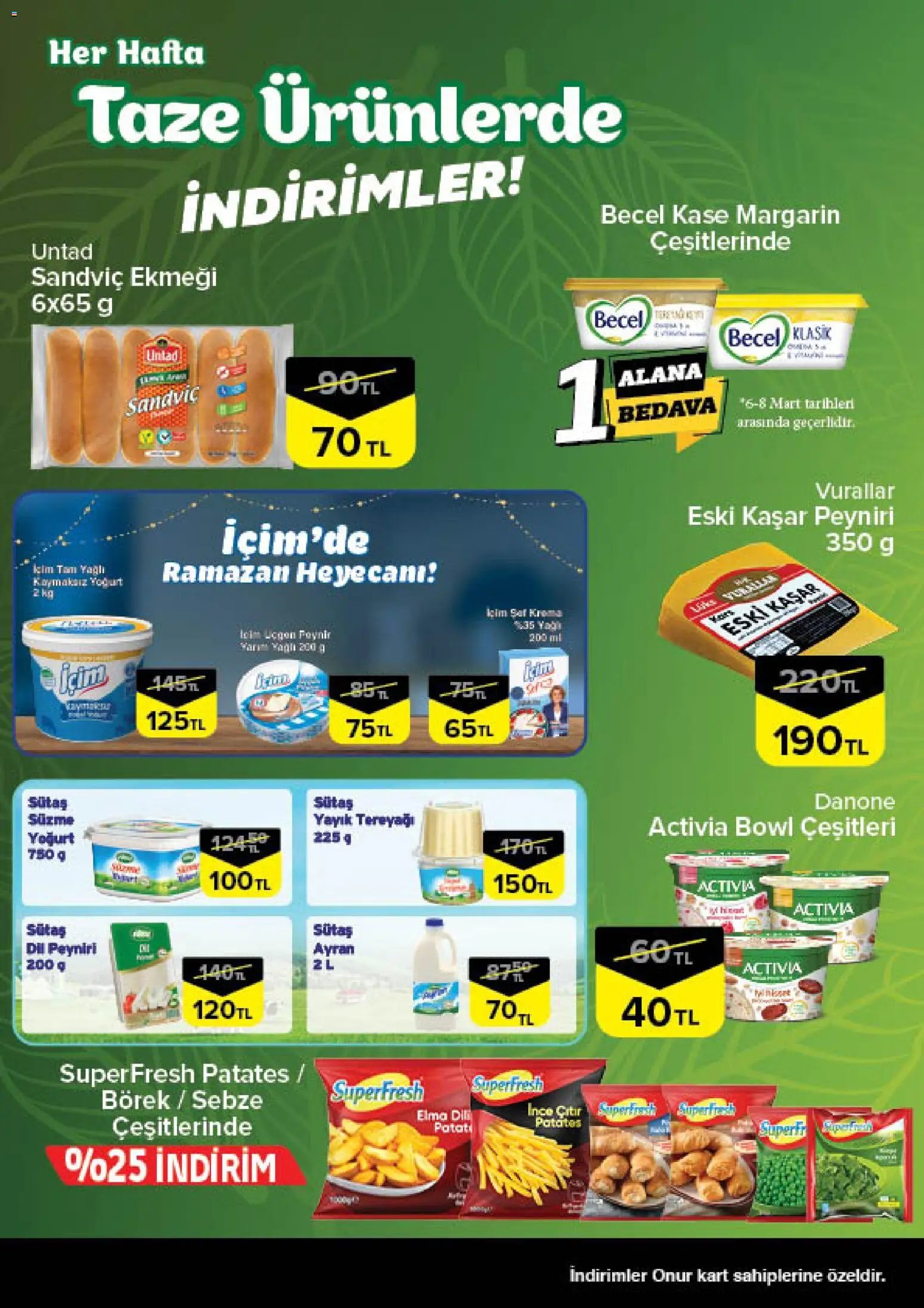 Onur Market - Taze Ürünlerde İndirimler - Bursa