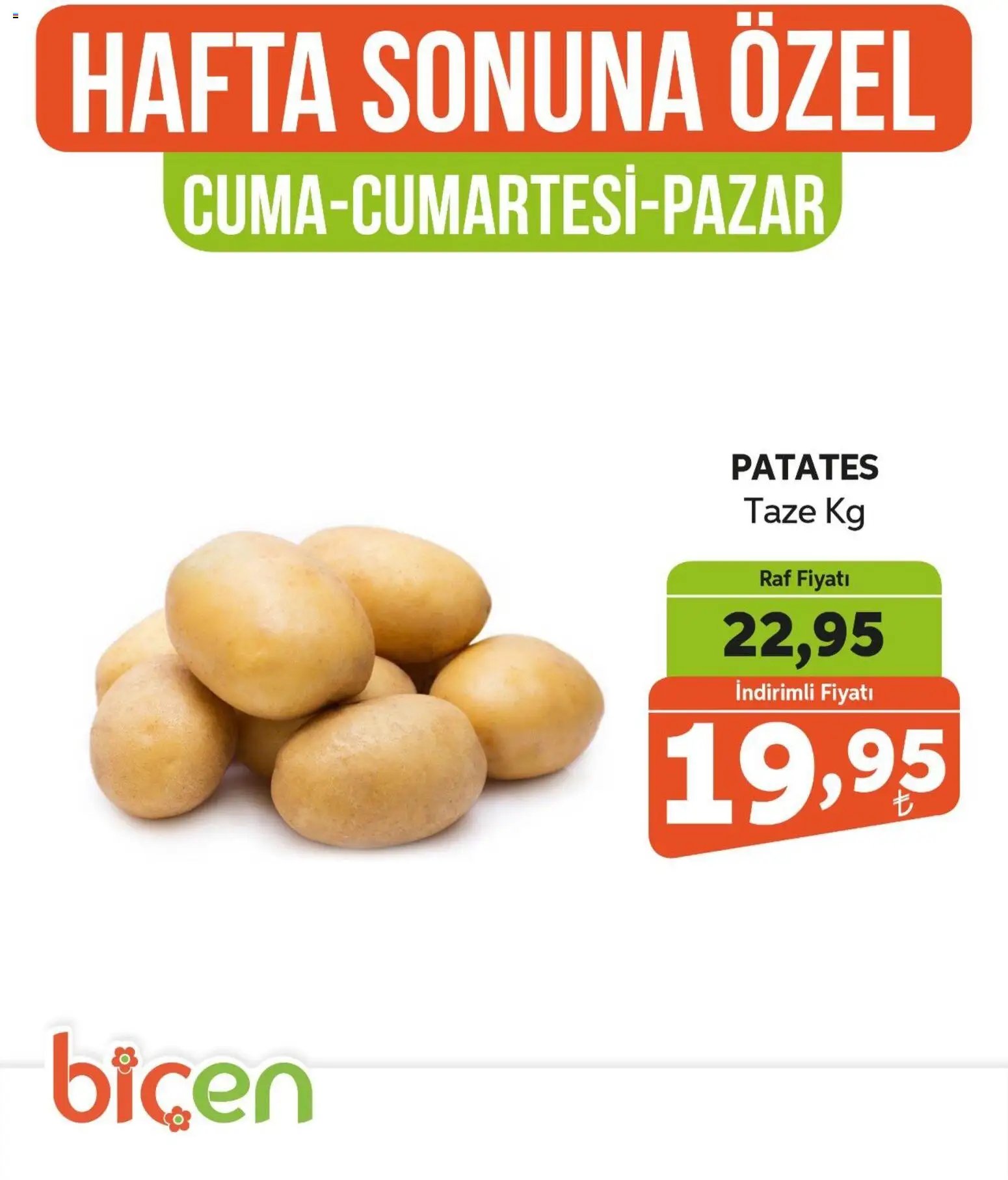 Biçen Market Hafta Sonuna Özel - Sebze İndirimi