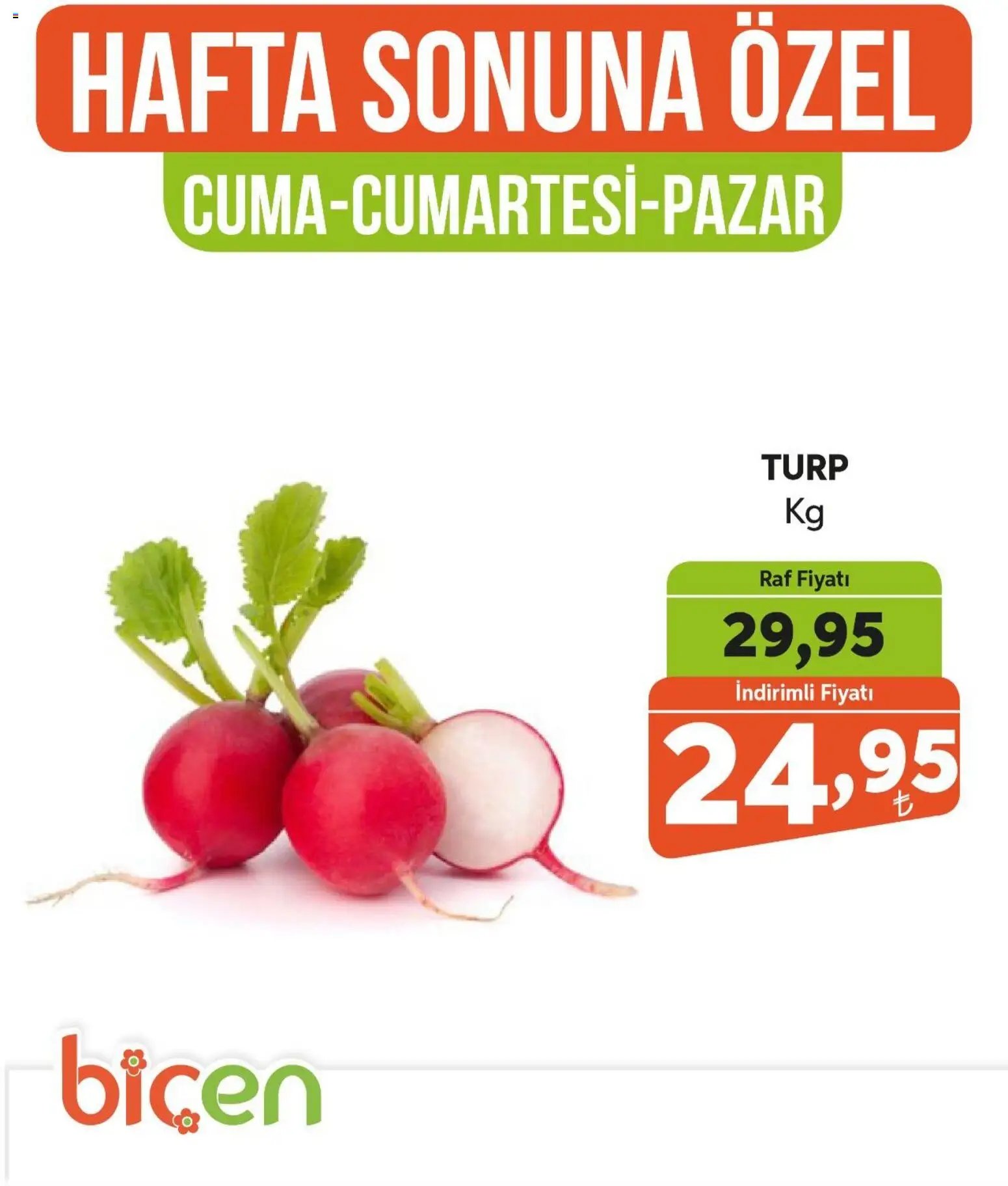 Biçen Market Hafta Sonuna Özel - Sebze İndirimi