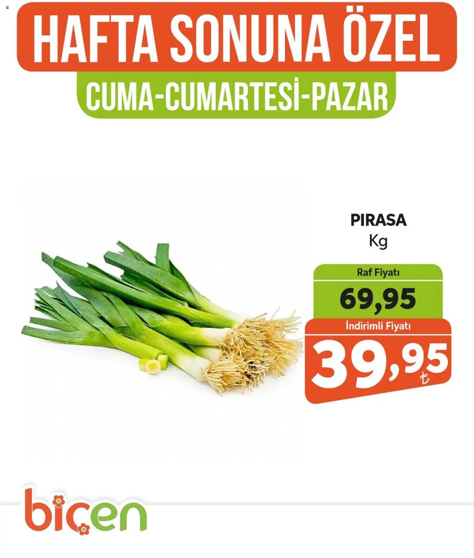 Biçen Market Hafta Sonuna Özel - Sebze İndirimi