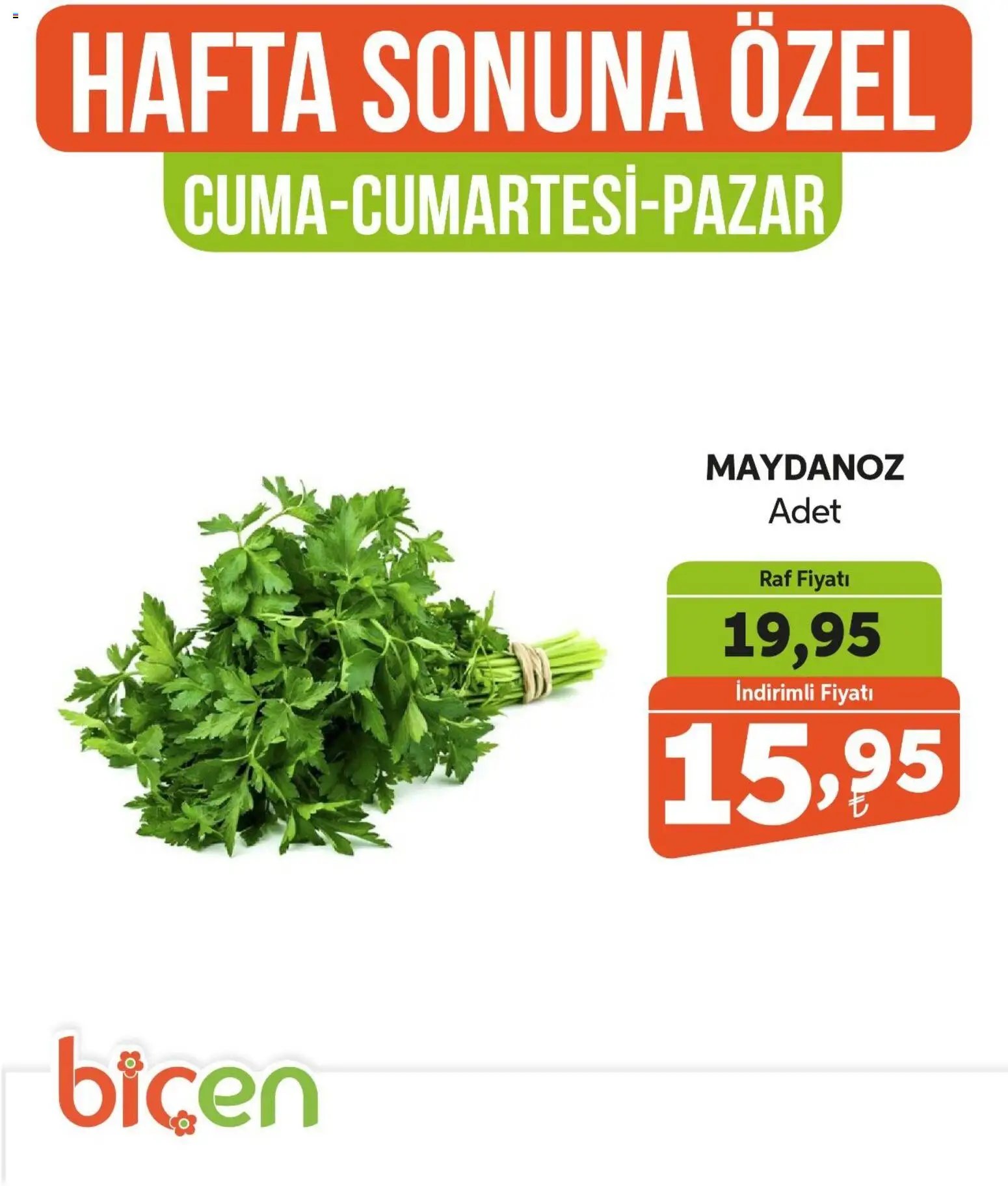 Biçen Market Hafta Sonuna Özel - Sebze İndirimi