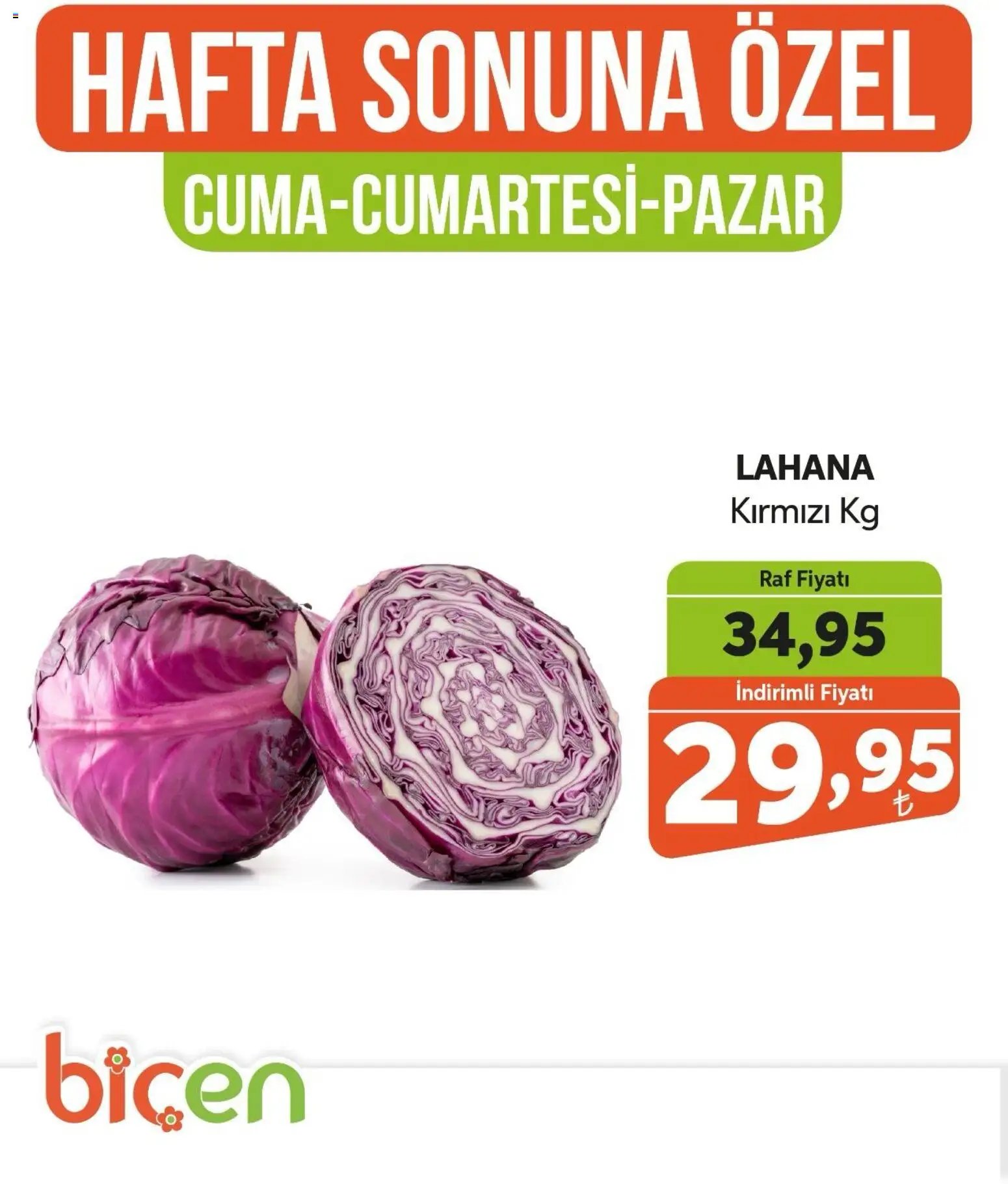 Biçen Market Hafta Sonuna Özel - Sebze İndirimi