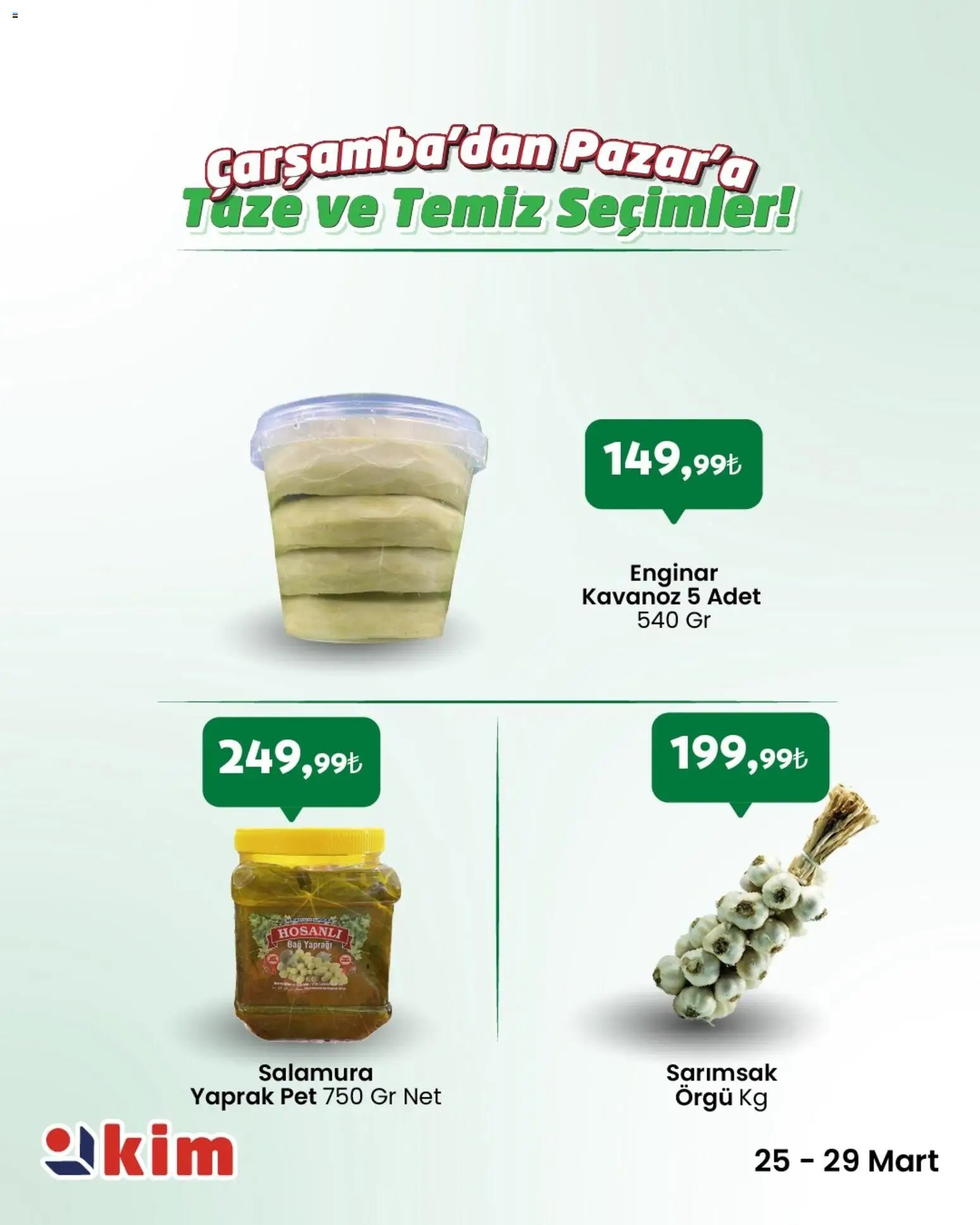 Kim Market - Çarşamba’dan Pazar’a Taze ve Temiz Seçimler