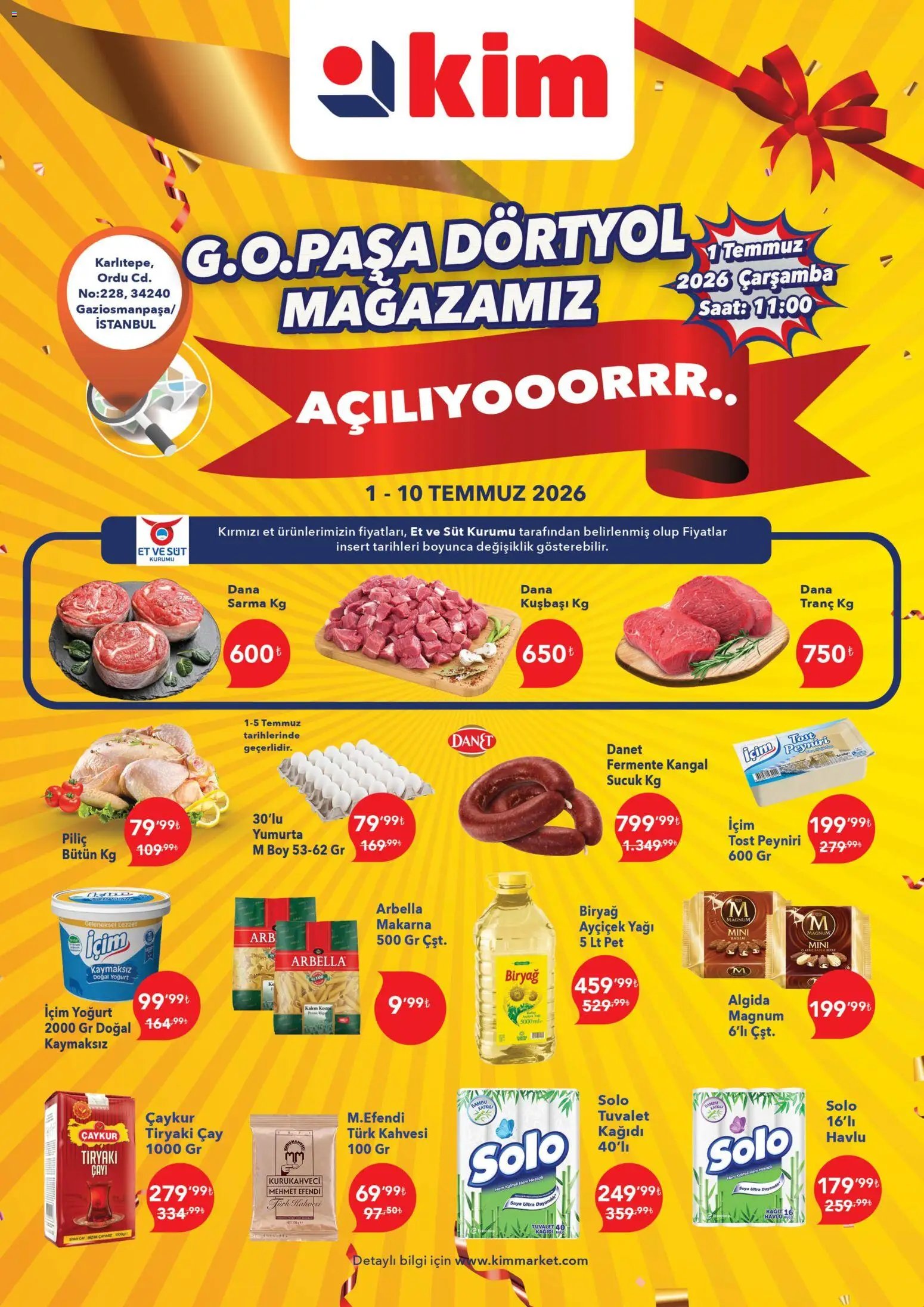Kim Market - Yeni Mağaza Açılışına Özel