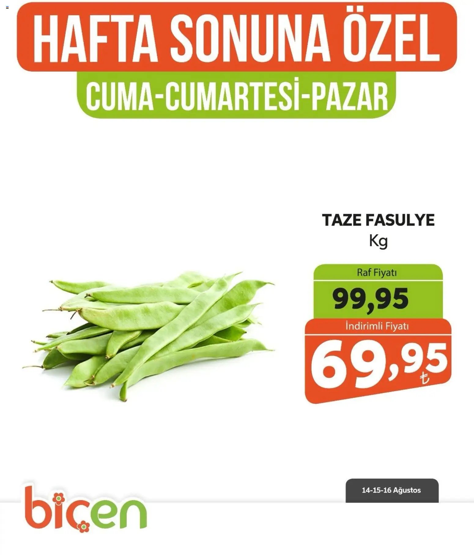 Biçen Market - Hafta Sonuna Özel - Sebze İndirimi