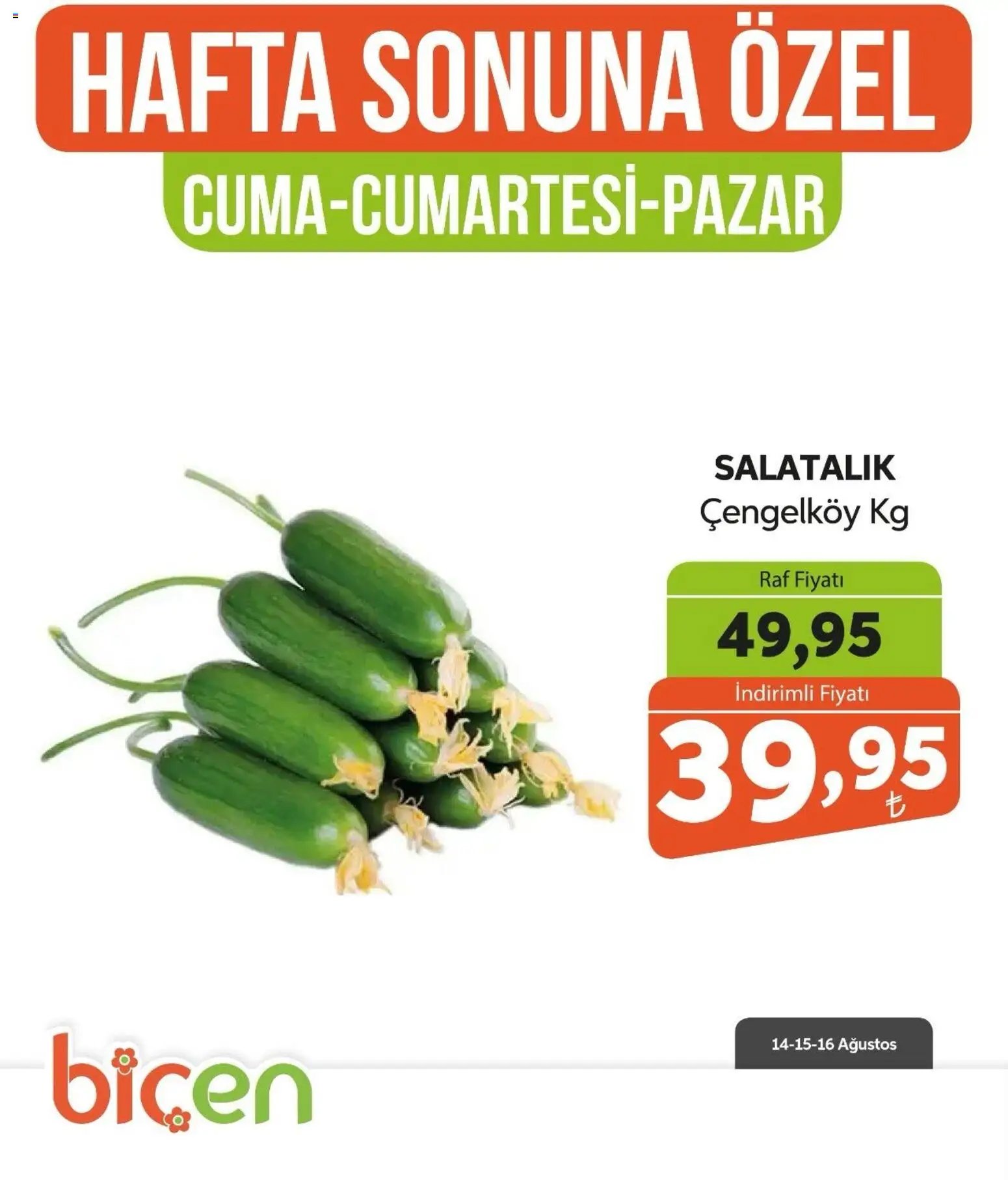 Biçen Market - Hafta Sonuna Özel - Sebze İndirimi