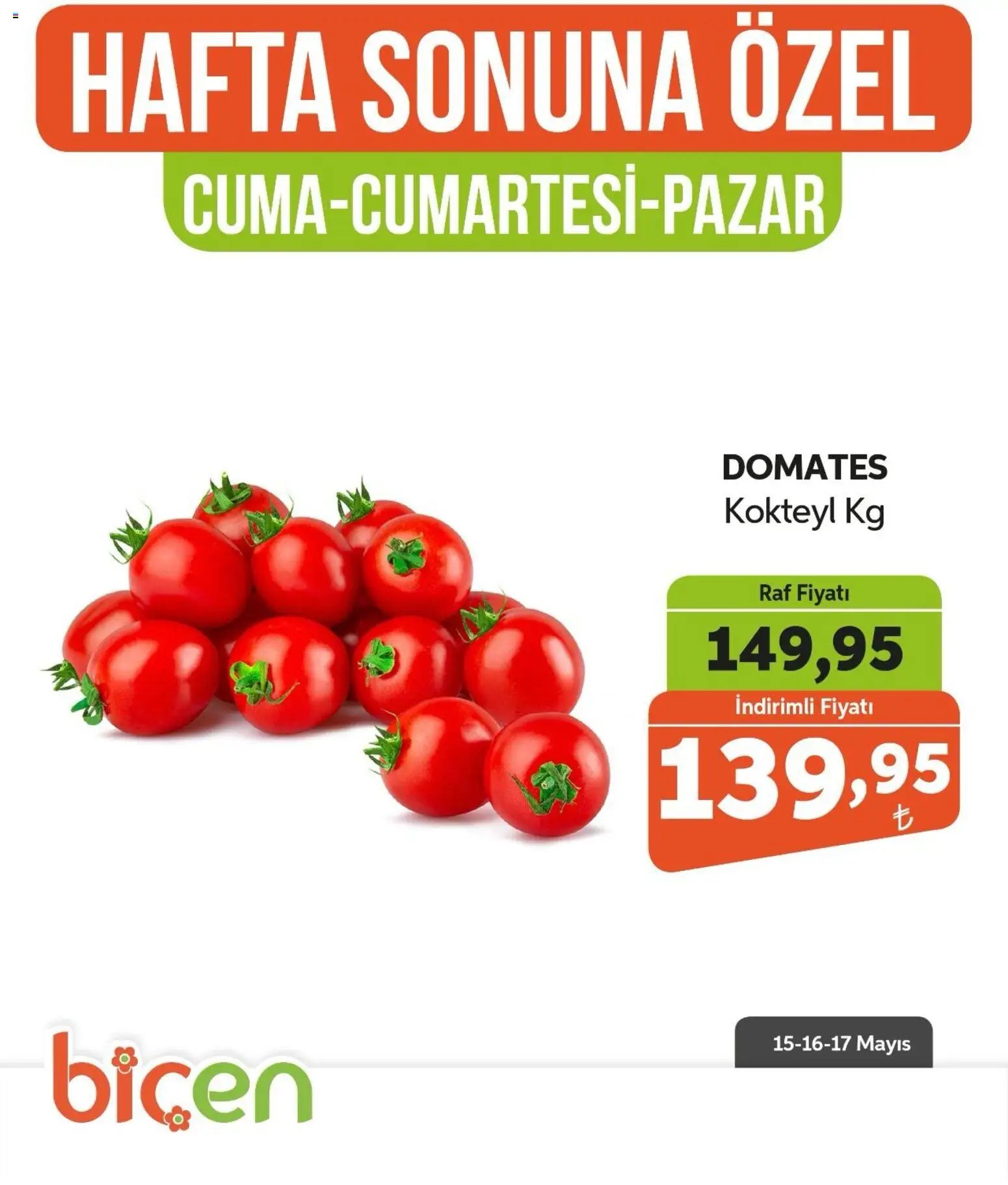 Biçen Market - Hafta Sonuna Özel - Sebze İndirimi