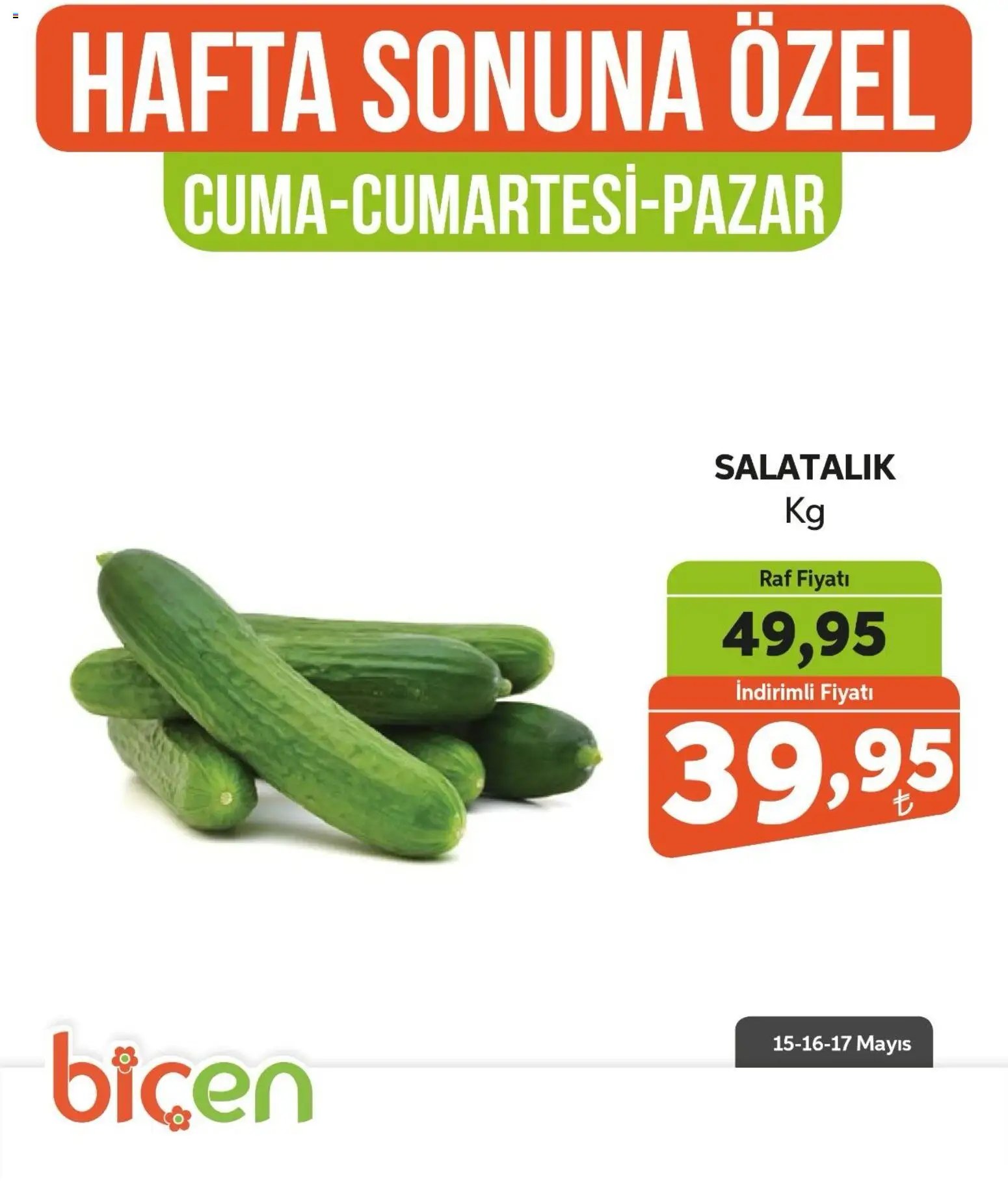 Biçen Market - Hafta Sonuna Özel - Sebze İndirimi