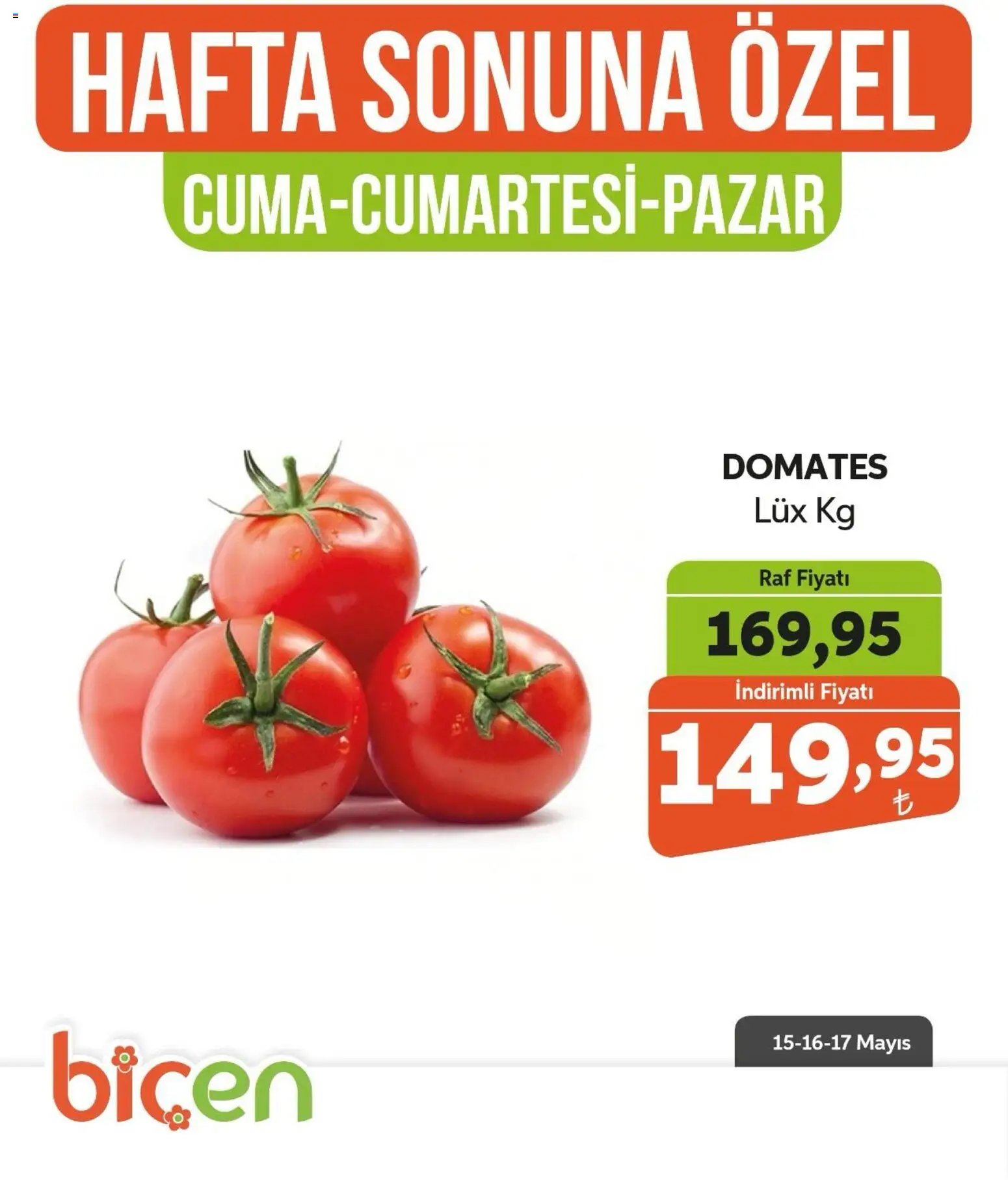 Biçen Market - Hafta Sonuna Özel - Sebze İndirimi