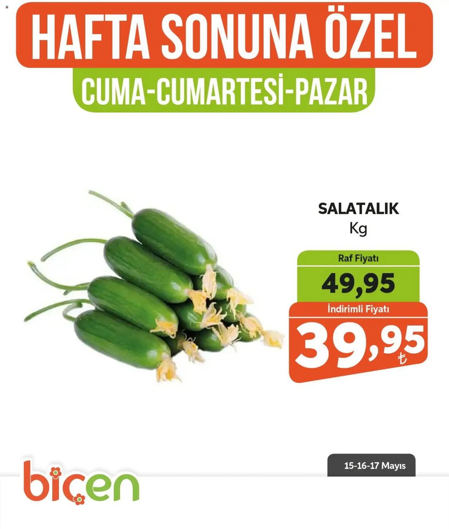 Biçen Market - Hafta Sonuna Özel - Sebze İndirimi