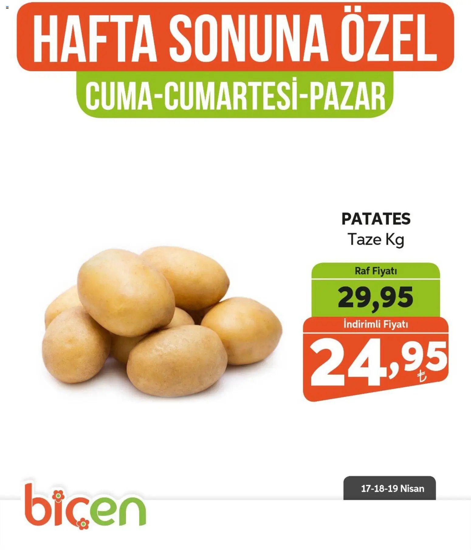 Biçen Market Hafta Sonuna Özel - Sebze İndirimi