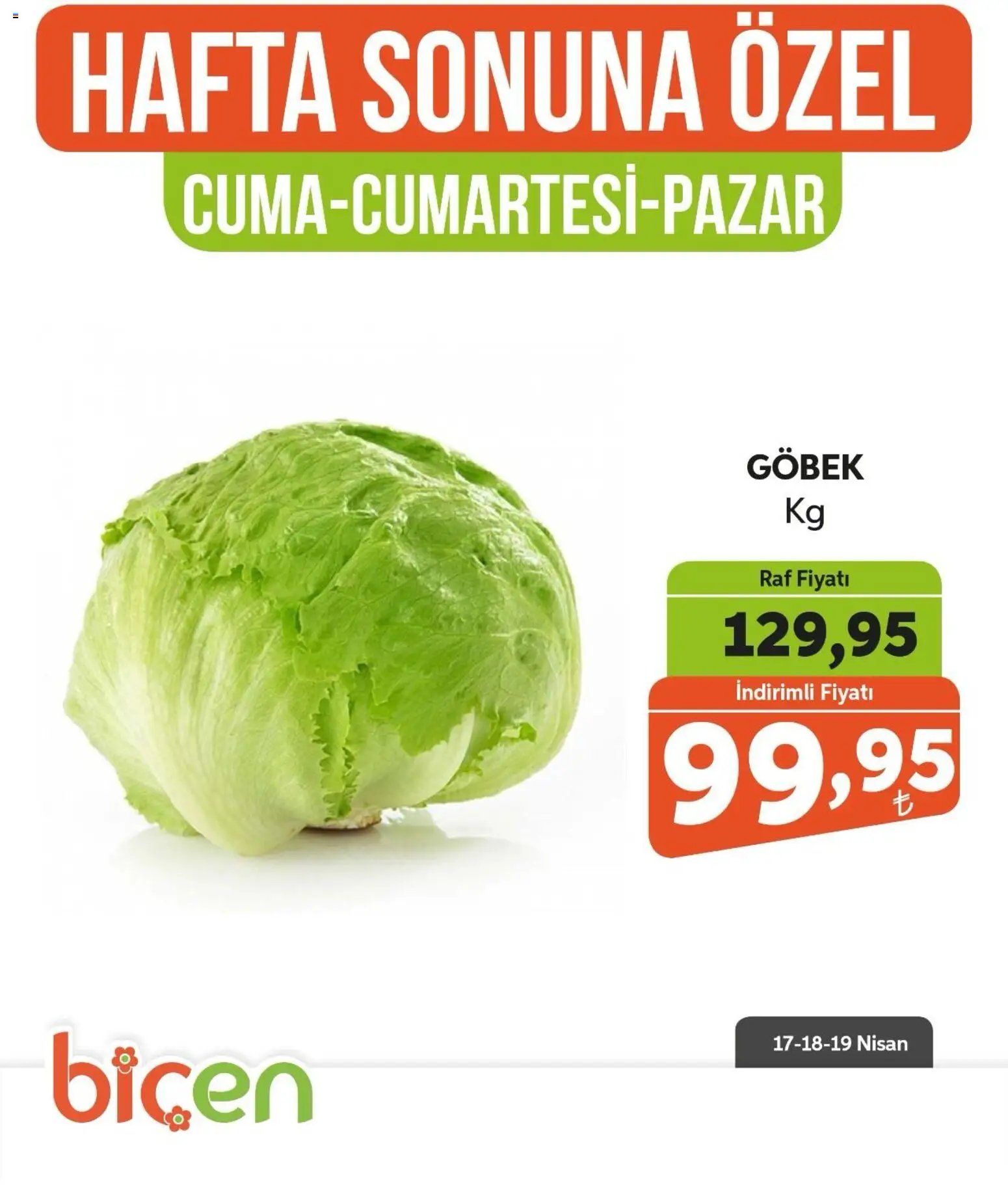 Biçen Market Hafta Sonuna Özel - Sebze İndirimi