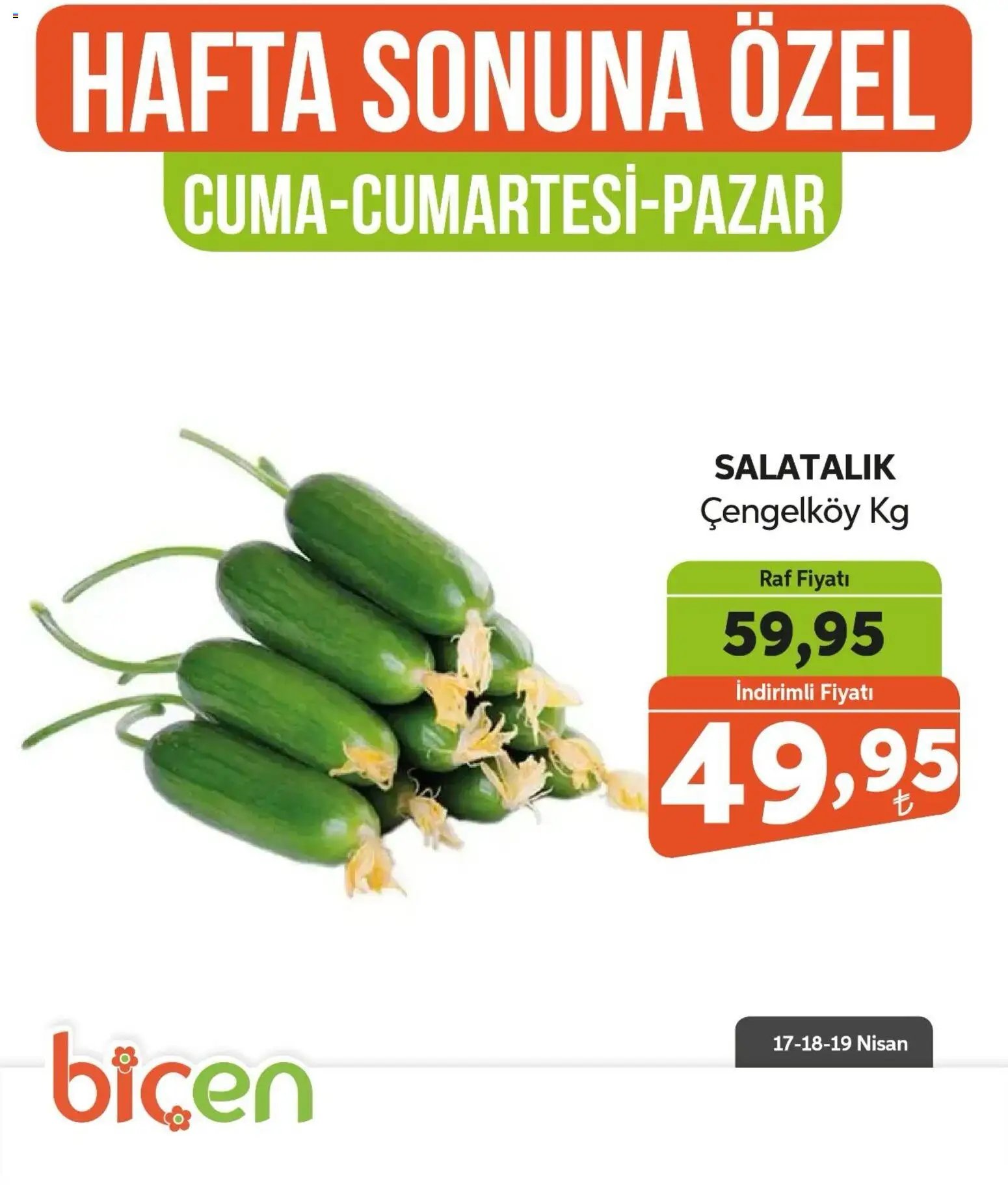 Biçen Market Hafta Sonuna Özel - Sebze İndirimi