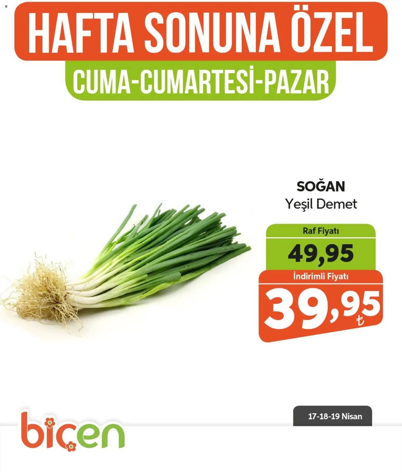 Biçen Market Hafta Sonuna Özel - Sebze İndirimi