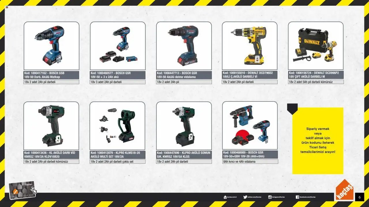 Koçtaş Matkap ve Akülü Vidalama