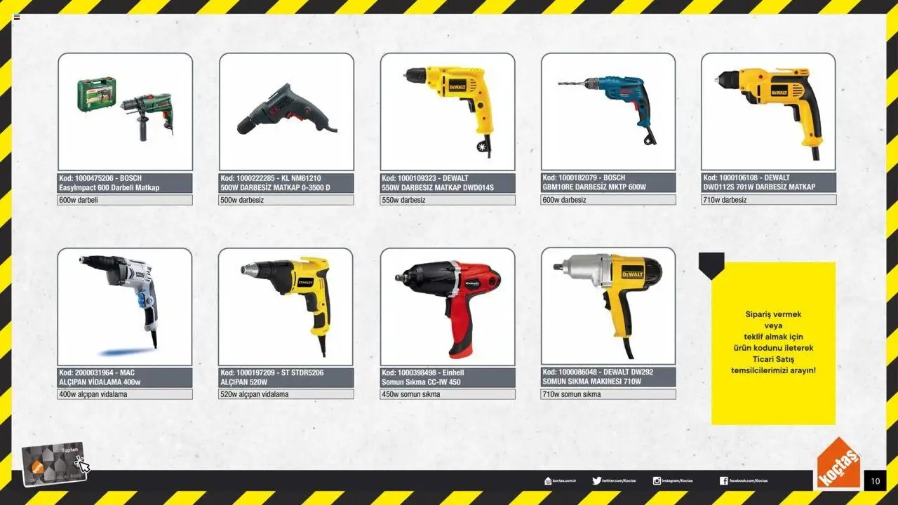 Koçtaş Matkap ve Akülü Vidalama